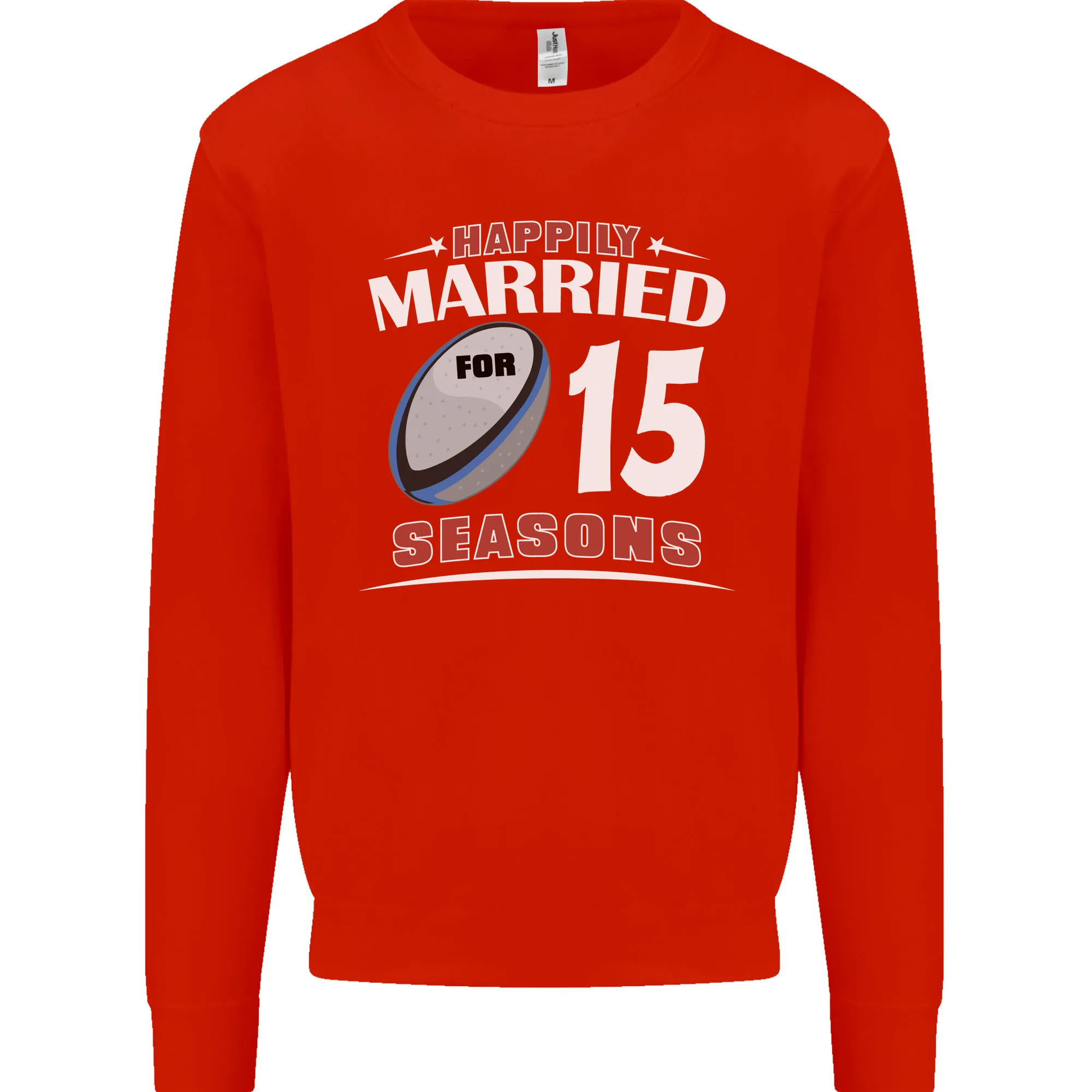 15 Year Wedding Anniversary 15th Rugby Mens Sweatshirt Jumper