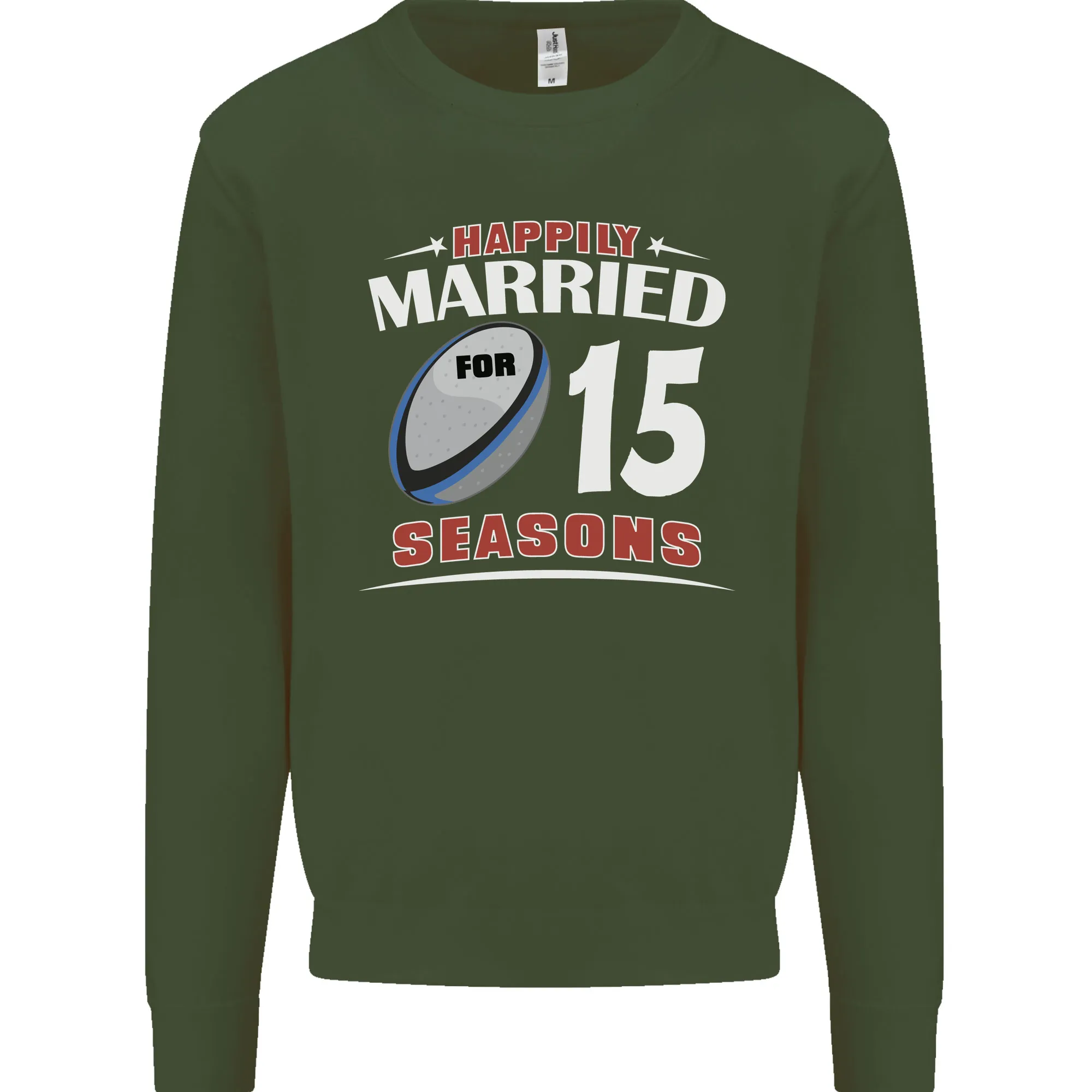 15 Year Wedding Anniversary 15th Rugby Mens Sweatshirt Jumper