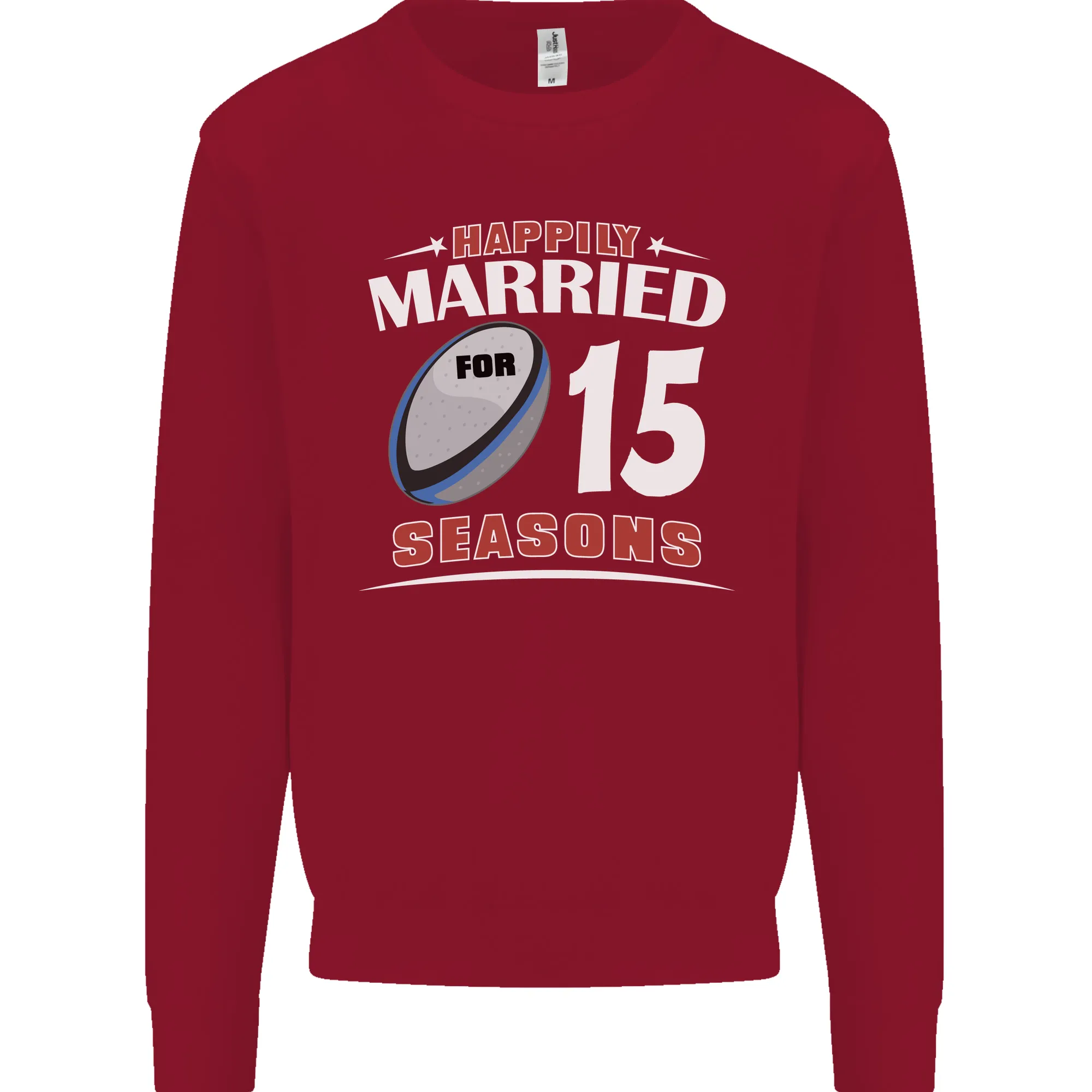 15 Year Wedding Anniversary 15th Rugby Mens Sweatshirt Jumper