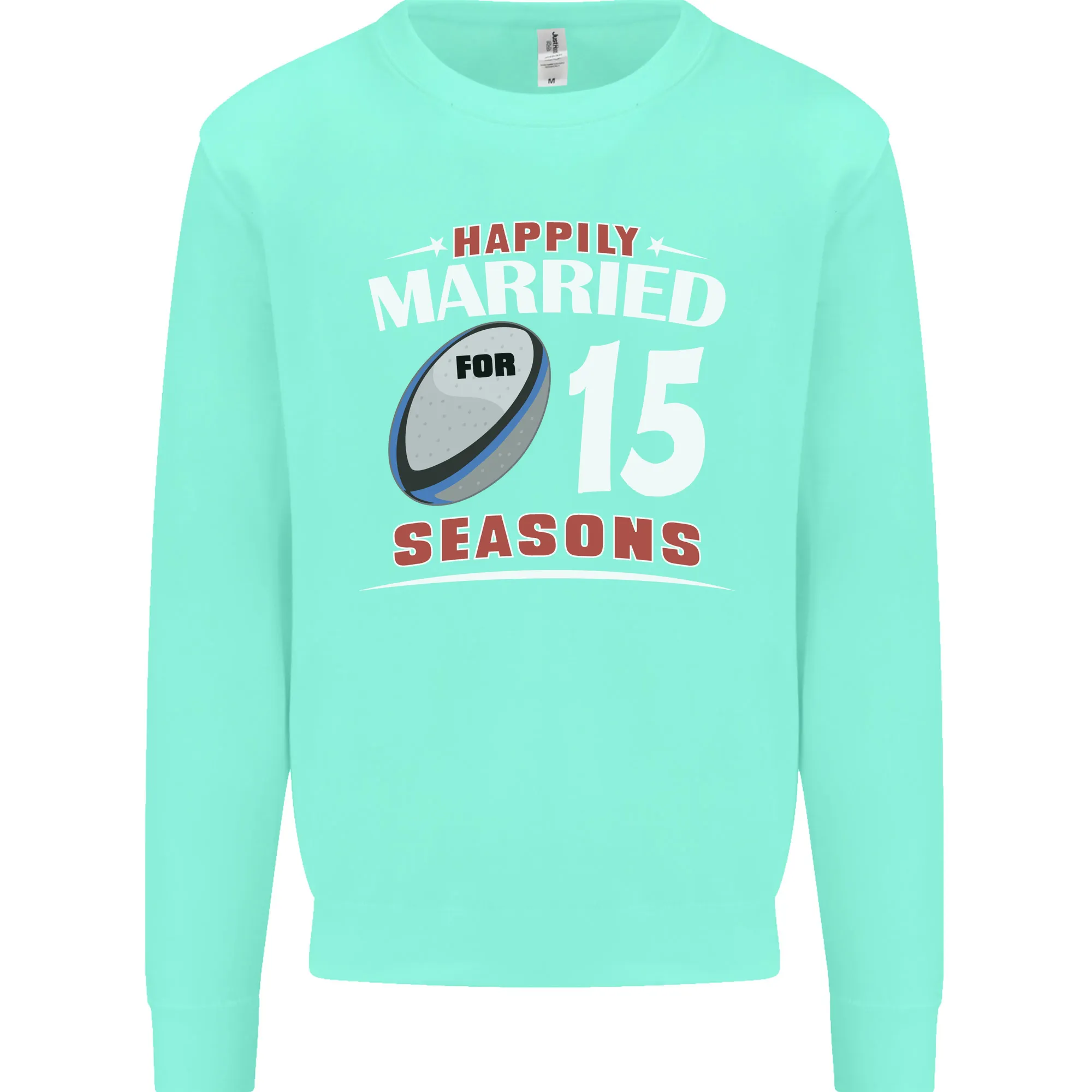 15 Year Wedding Anniversary 15th Rugby Mens Sweatshirt Jumper