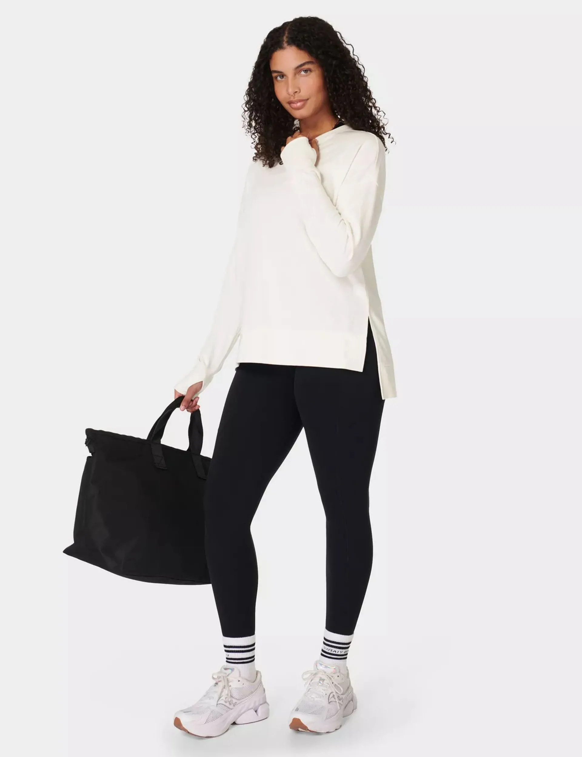 After Class Longline Sweatshirt - Lily White