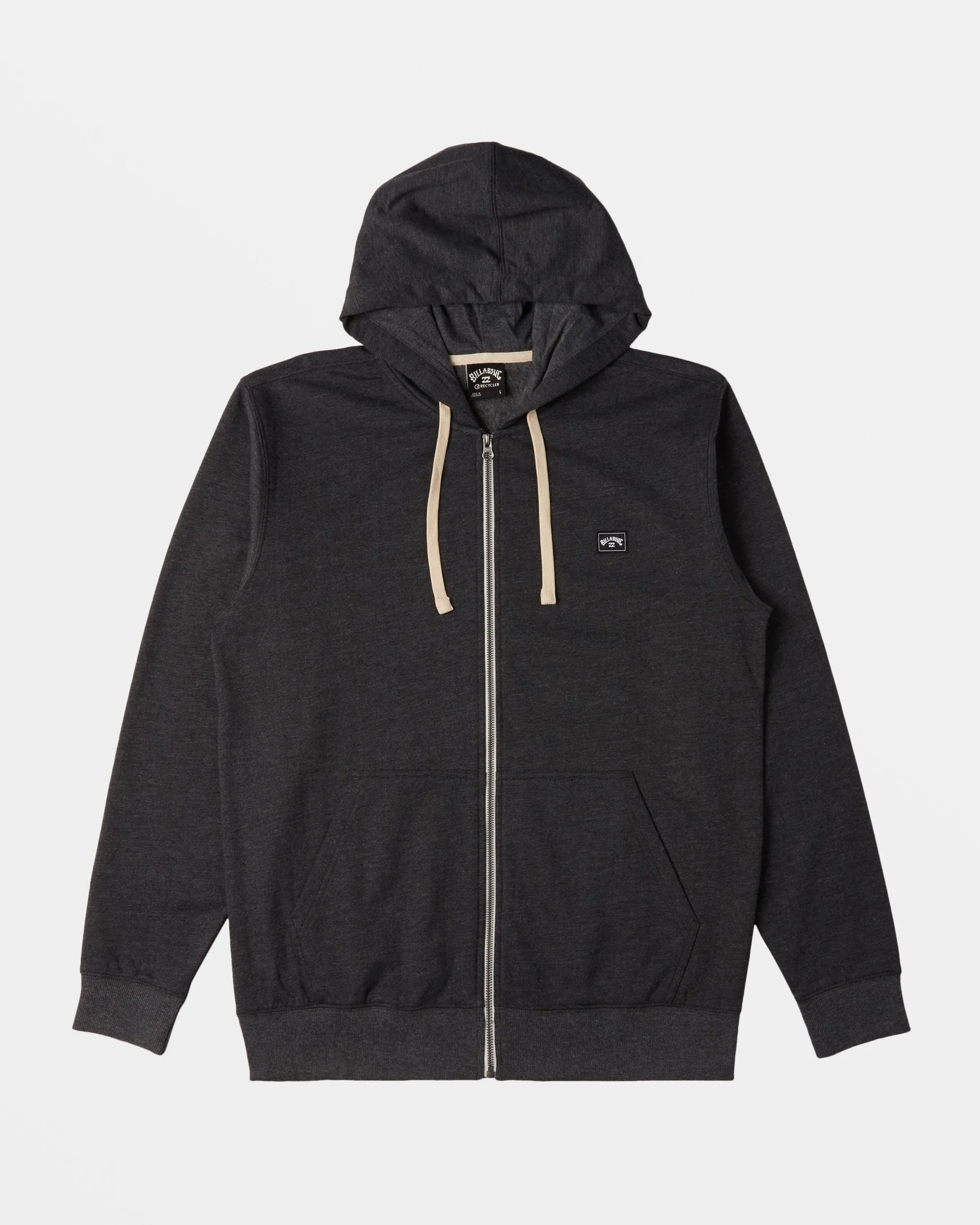 All Day Zip-Up Hoodie - Black Heather