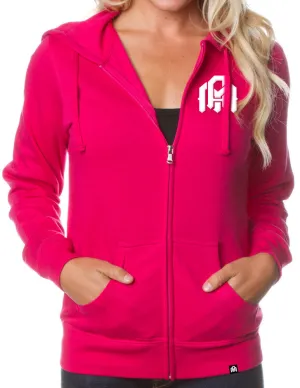 AM Zip-Up Hoodie, Brite Pink