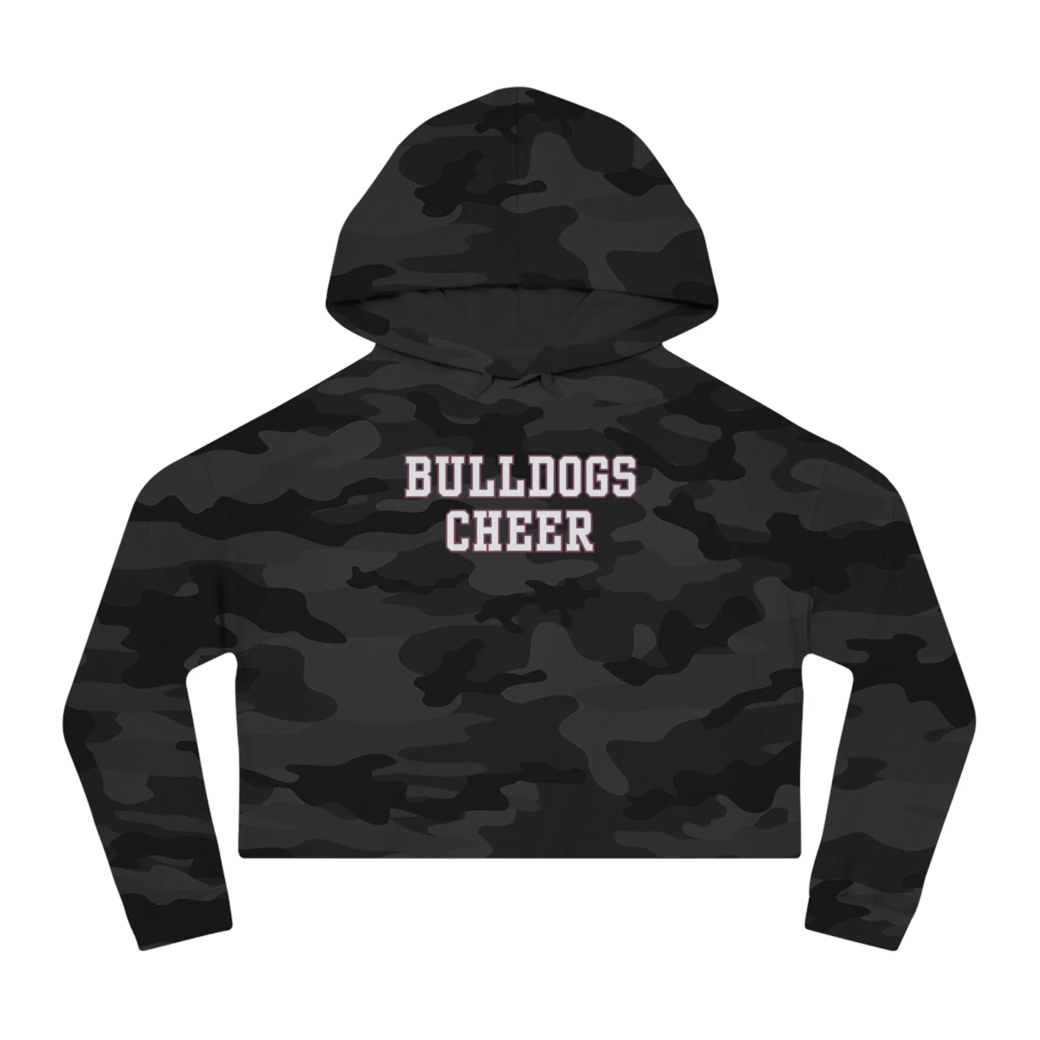 Bulldogs Cheer Crop Sweatshirt, Cheerleader Flyer Family Group Hoodie, Hoodie for Cheerleader Flyer Cropped Hooded Sweatshirt