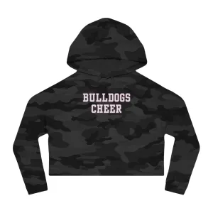 Bulldogs Cheer Crop Sweatshirt, Cheerleader Flyer Family Group Hoodie, Hoodie for Cheerleader Flyer Cropped Hooded Sweatshirt