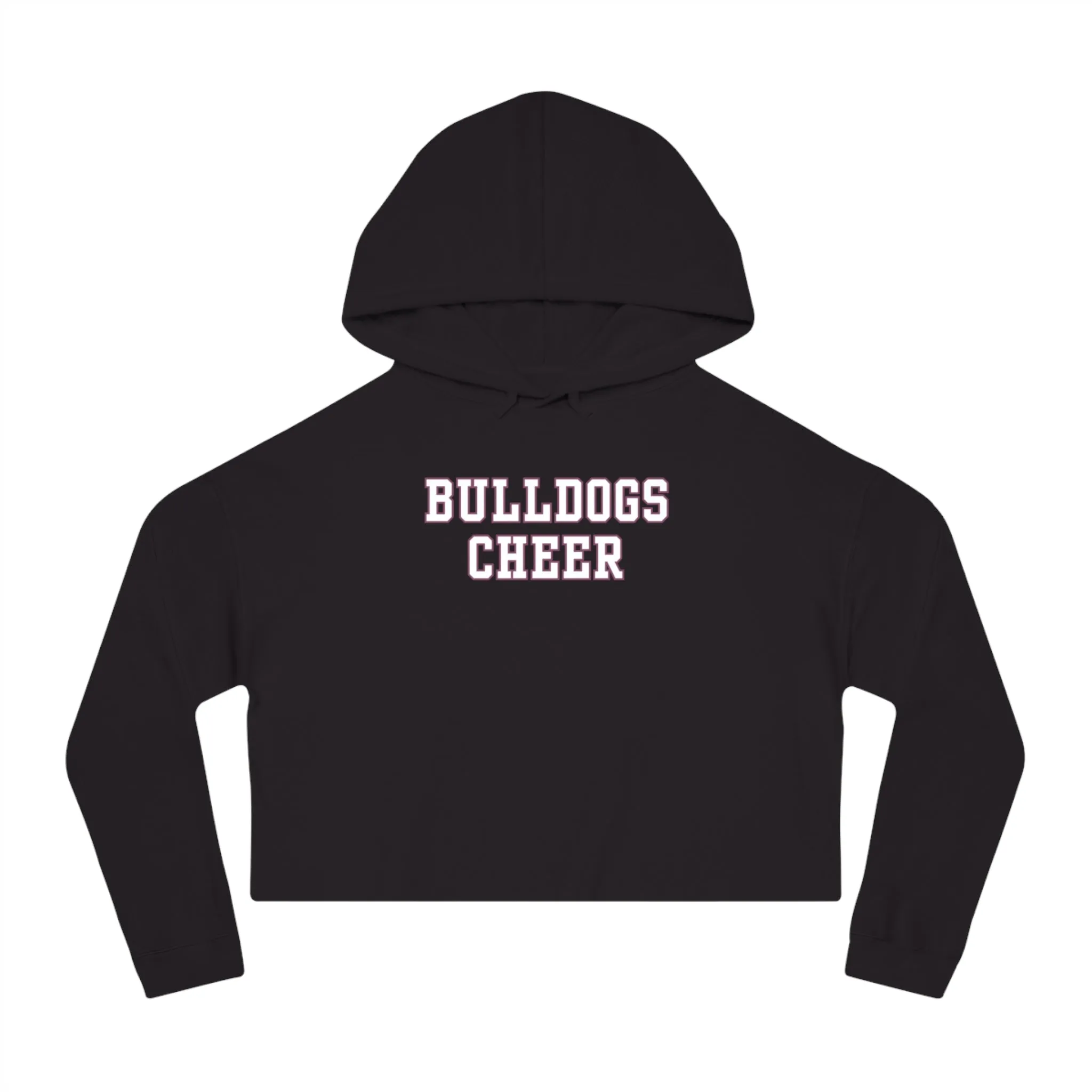 Bulldogs Cheer Crop Sweatshirt, Cheerleader Flyer Family Group Hoodie, Hoodie for Cheerleader Flyer Cropped Hooded Sweatshirt