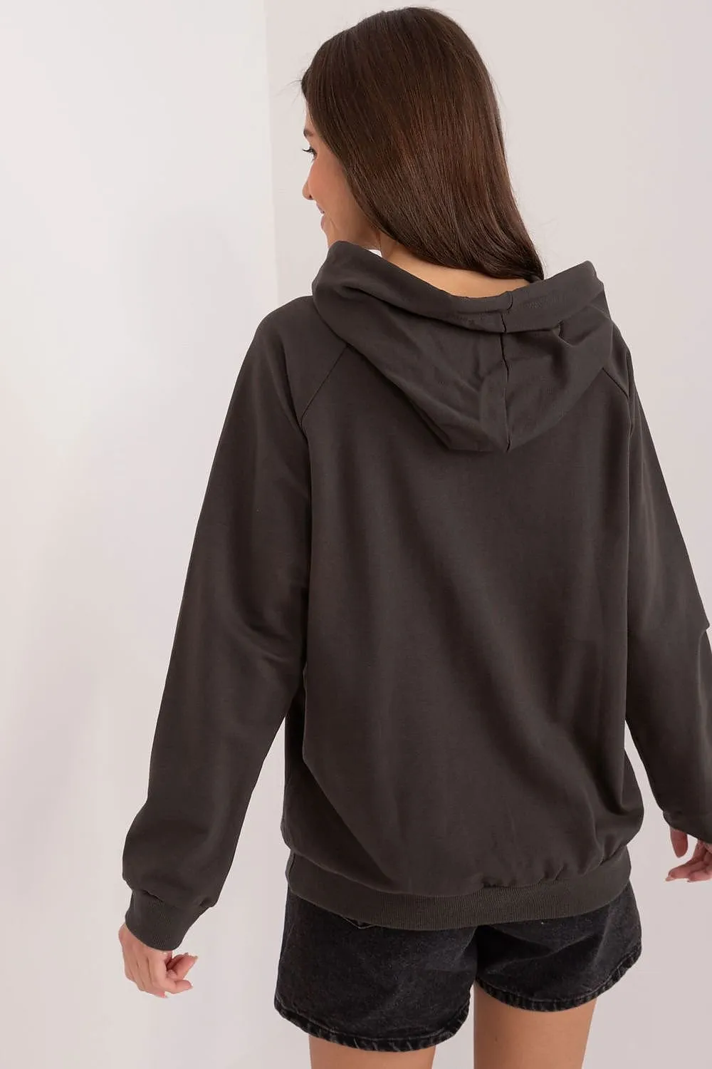 Buttoned Hooded Sweatshirt