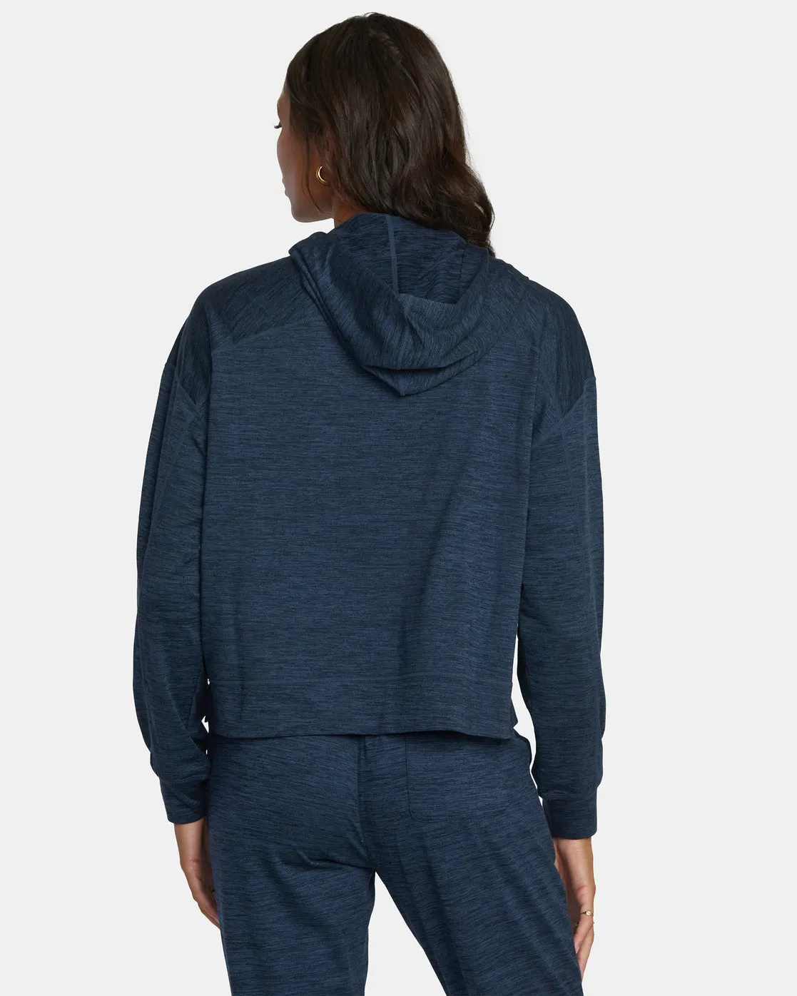 C-Able Cropped Workout Hoodie - Midnight