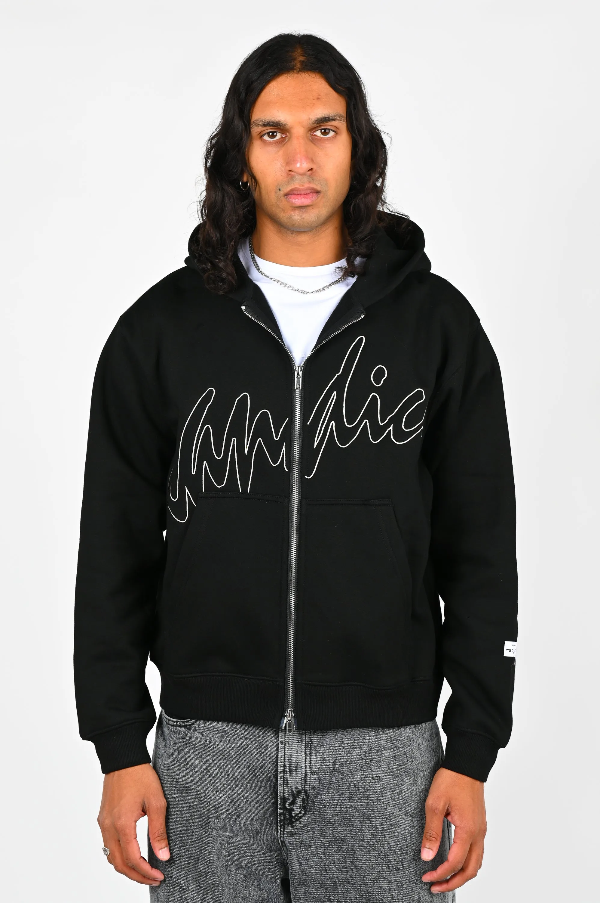 Candice 'After Hours' Full-Zip Hooded Sweatshirt in Black