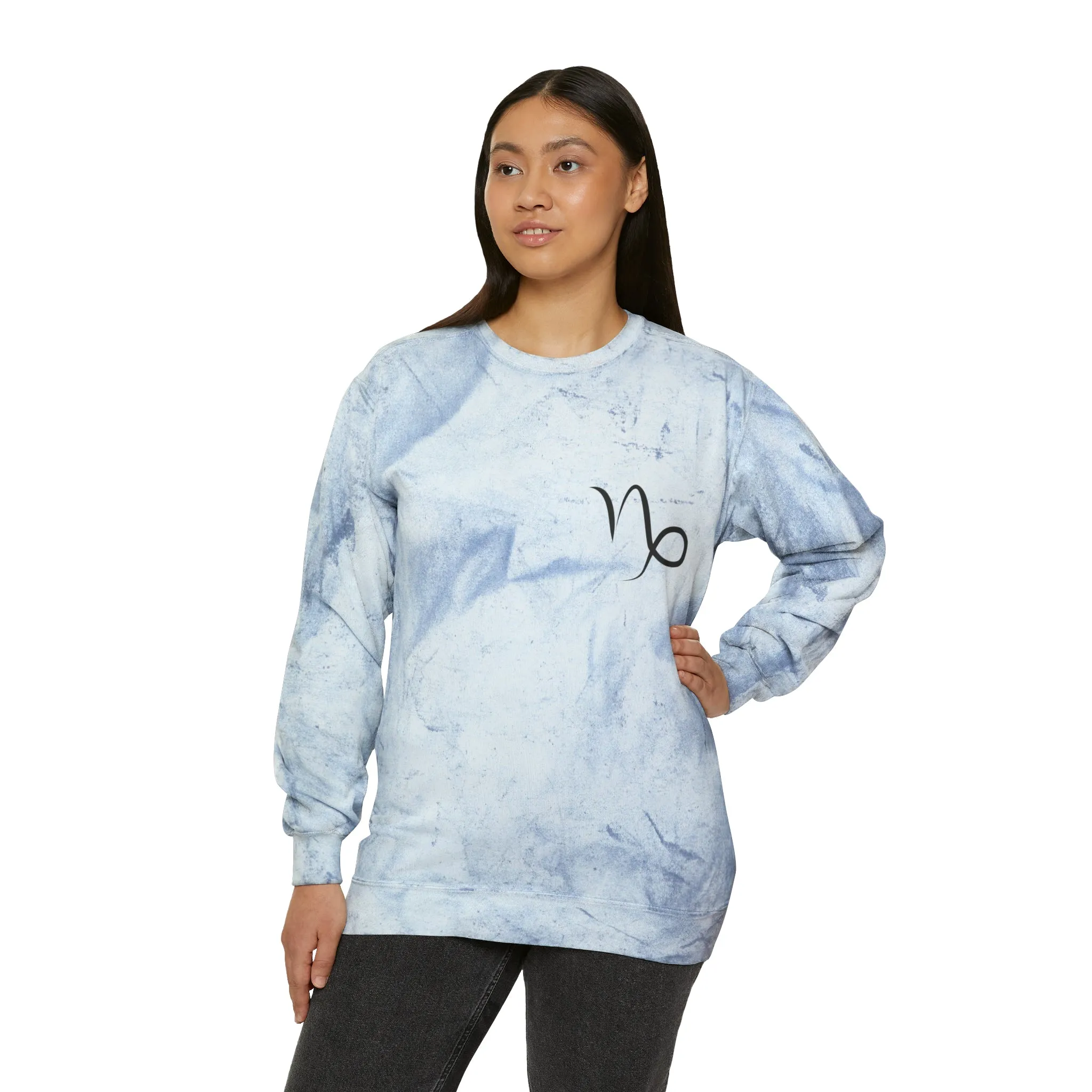 Capricorn Zodiac Unisex Color Blast Crewneck Sweatshirt