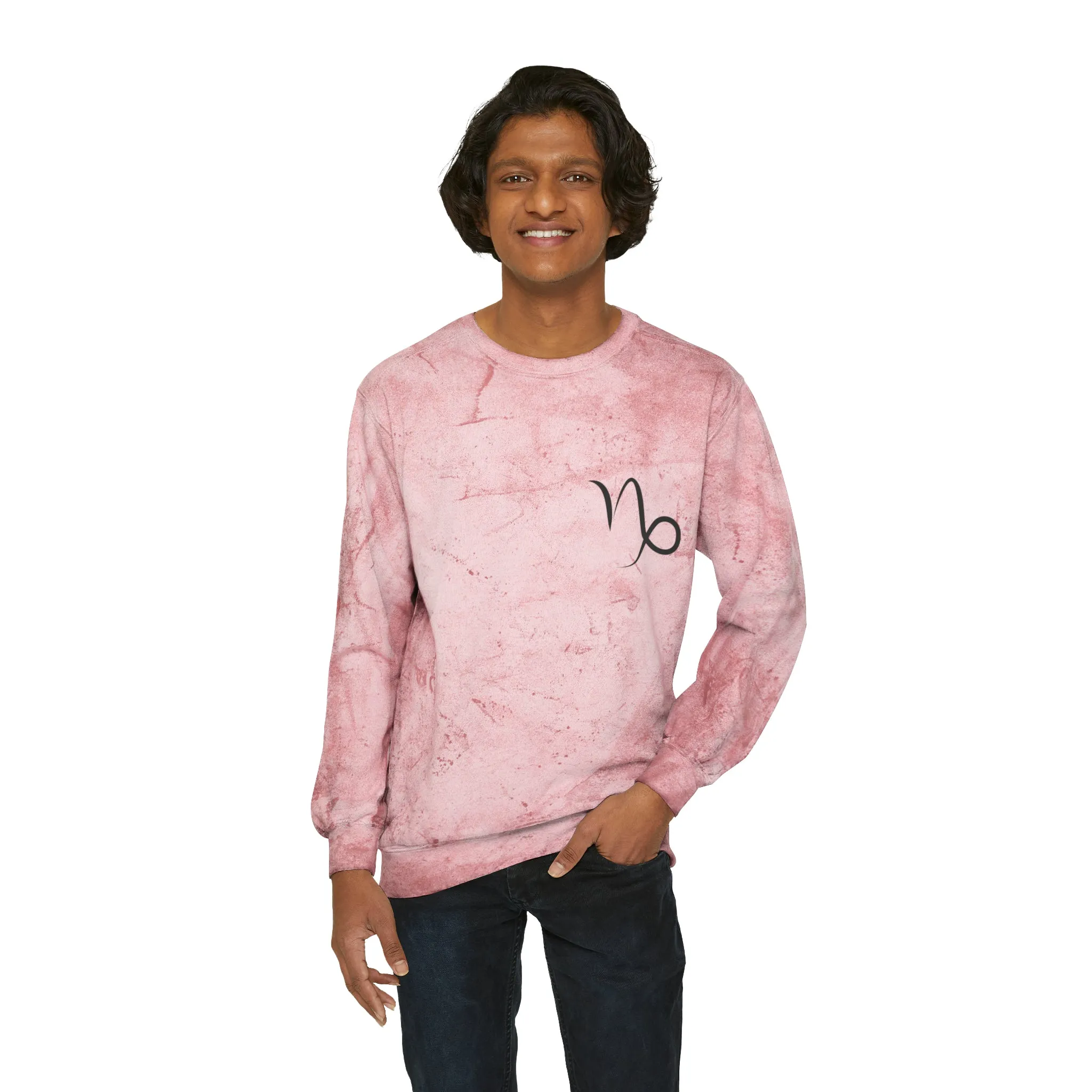 Capricorn Zodiac Unisex Color Blast Crewneck Sweatshirt