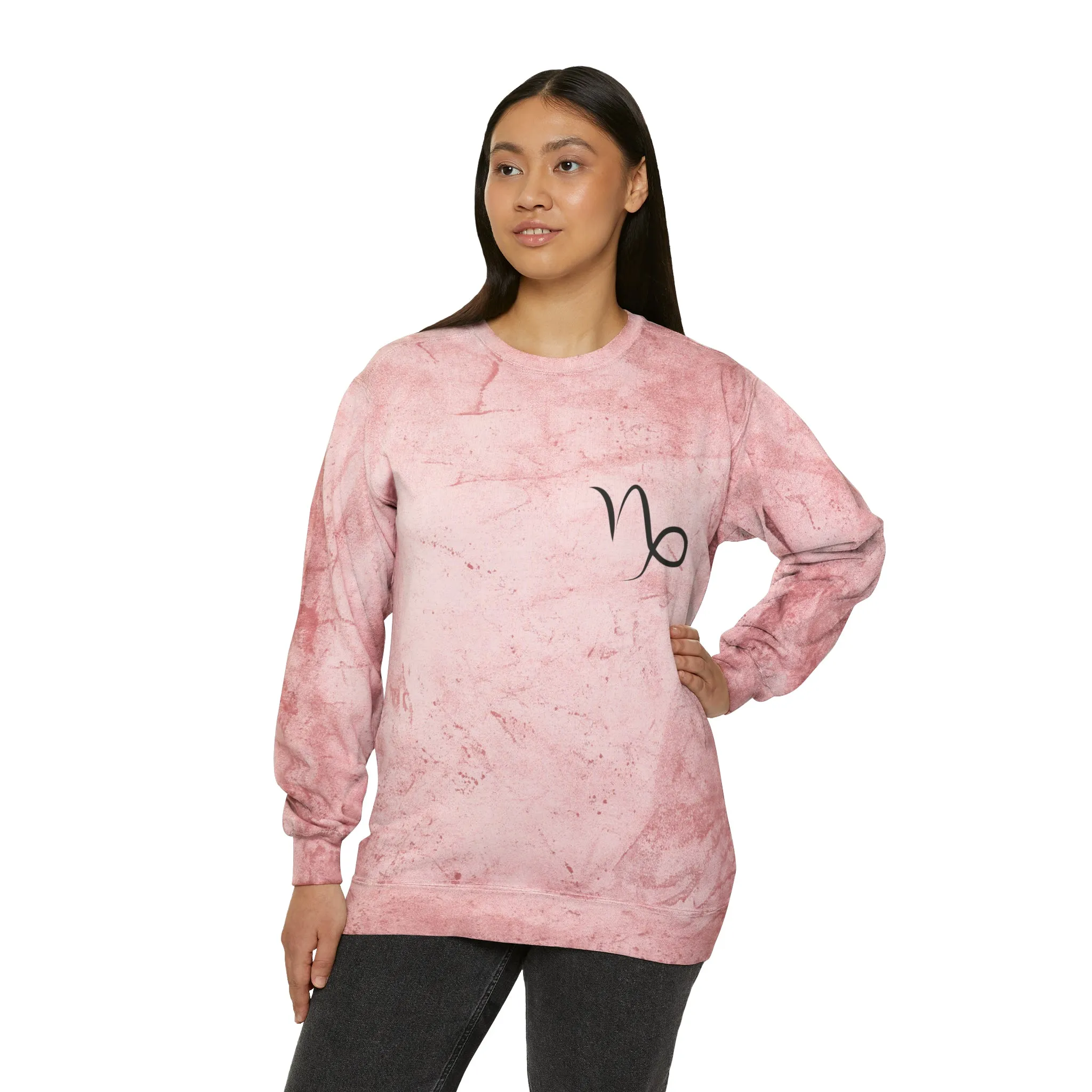 Capricorn Zodiac Unisex Color Blast Crewneck Sweatshirt