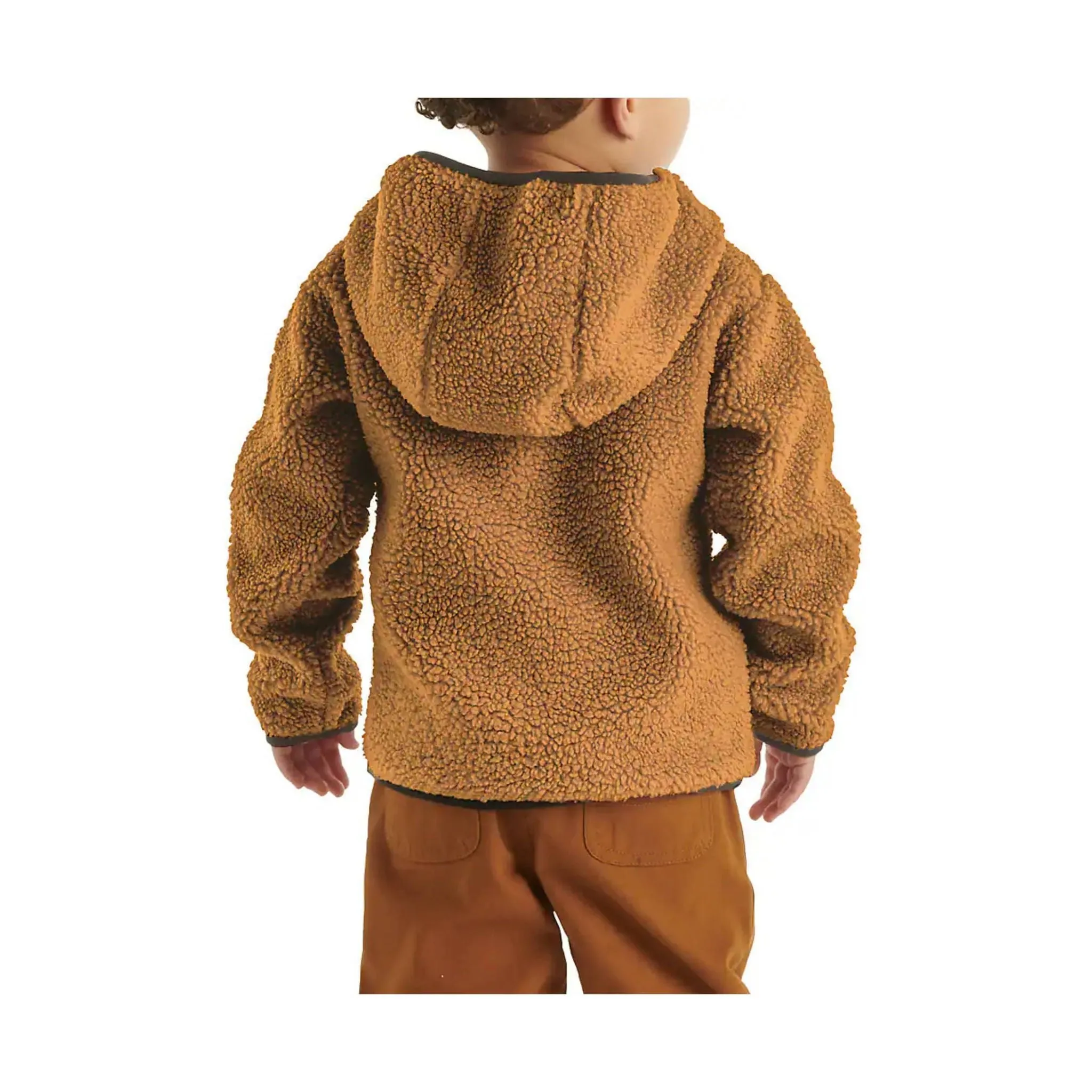 Carhartt Kids' Child Long Sleeve Fleece Hooded Half Zip Sweatshirt - Brown