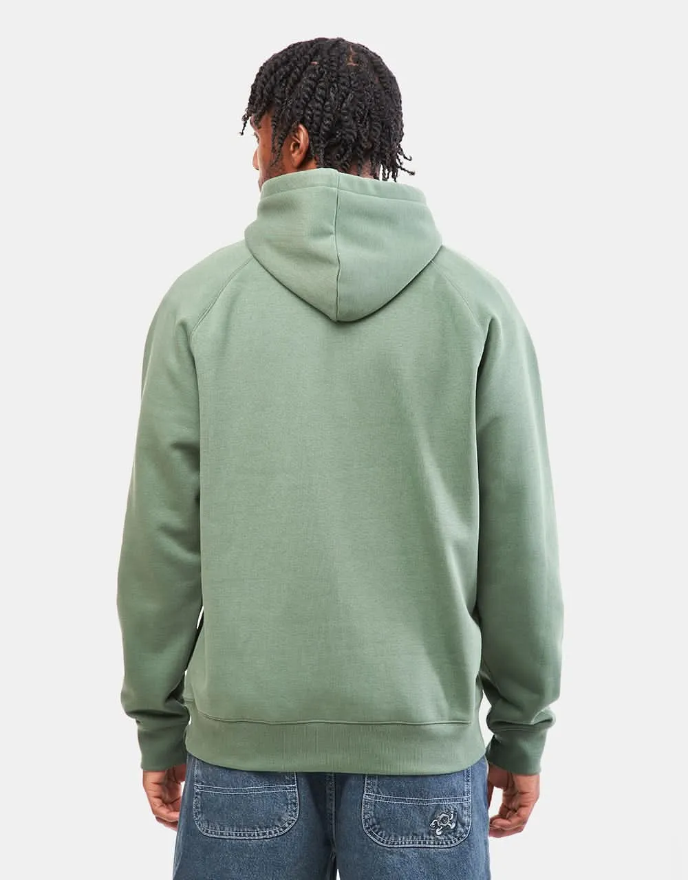 Carhartt WIP Hooded Chase Sweatshirt - Duck Green/Gold