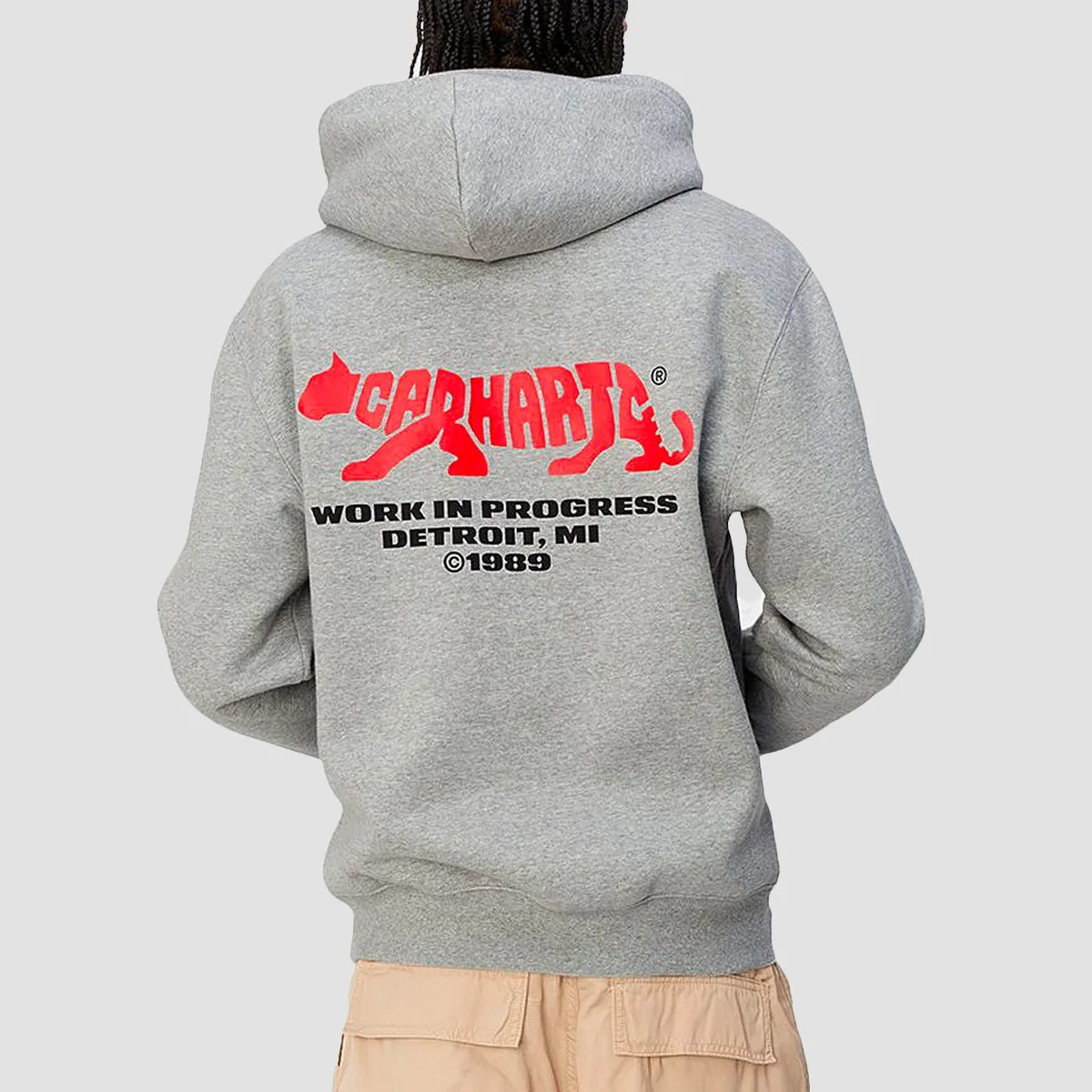 Carhartt WIP Rocky Script Pullover Hoodie Grey Heather