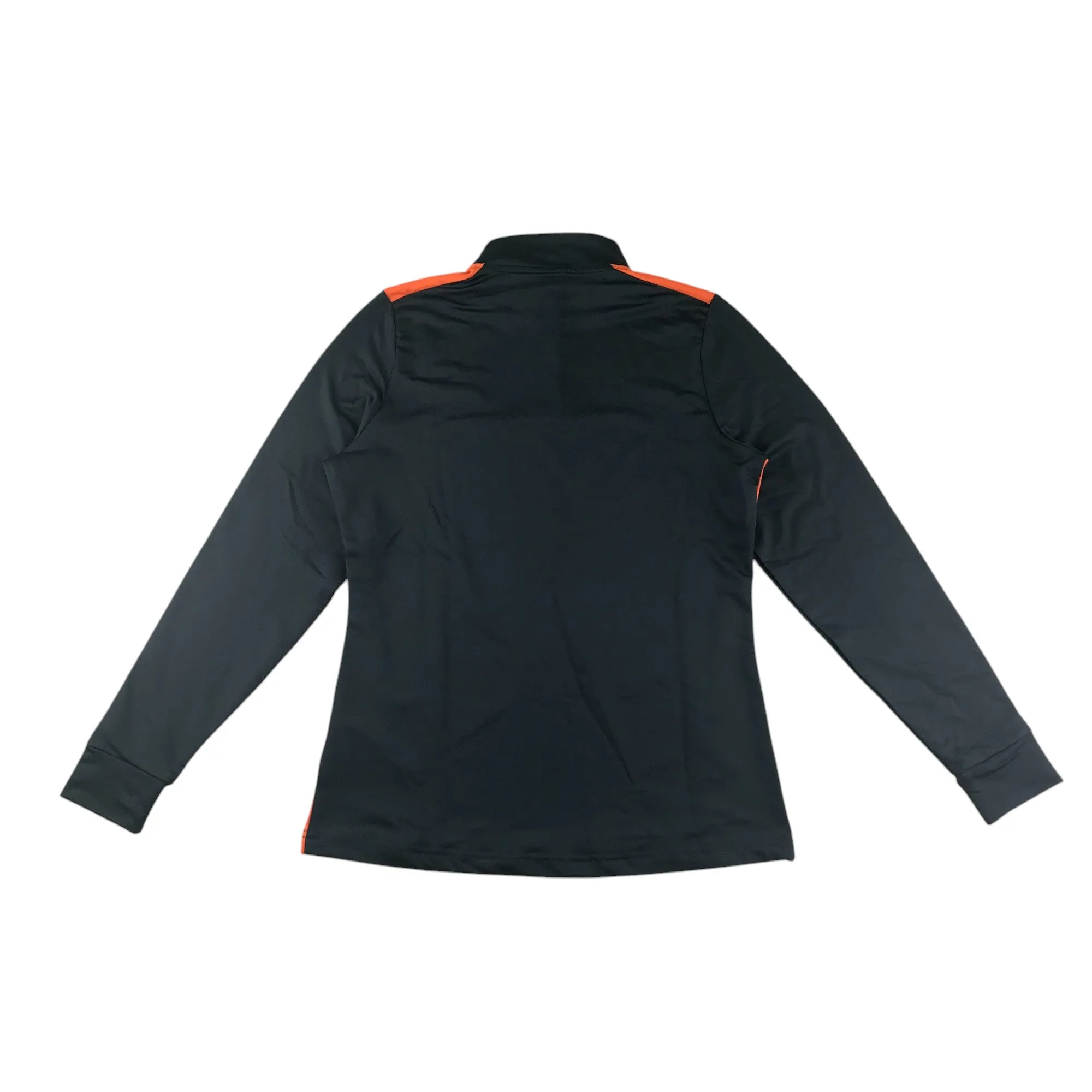 Castore Rangers FC coaches training sweatshirt women size UK 10 charcoal grey and orange quarter zipper