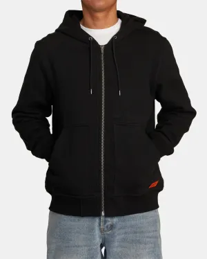 Chainmail Zip-Up Hooded Sweatshirt - Black