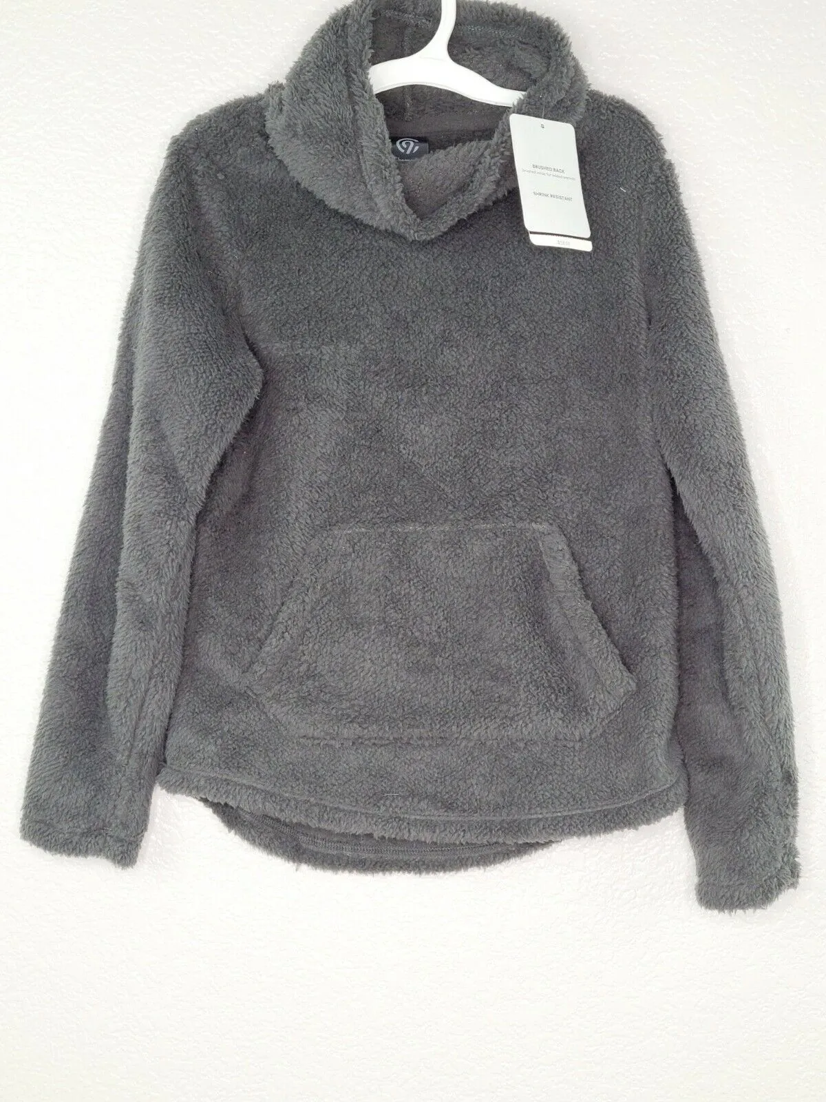 Champion C9 Girls Gray Long Sleeve Mock Neck Fleece Pullover Sweatshirt