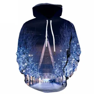 Christmas Hoodie Men Christmas Tree 3d Printed City Hoody Anime Unisex Funny