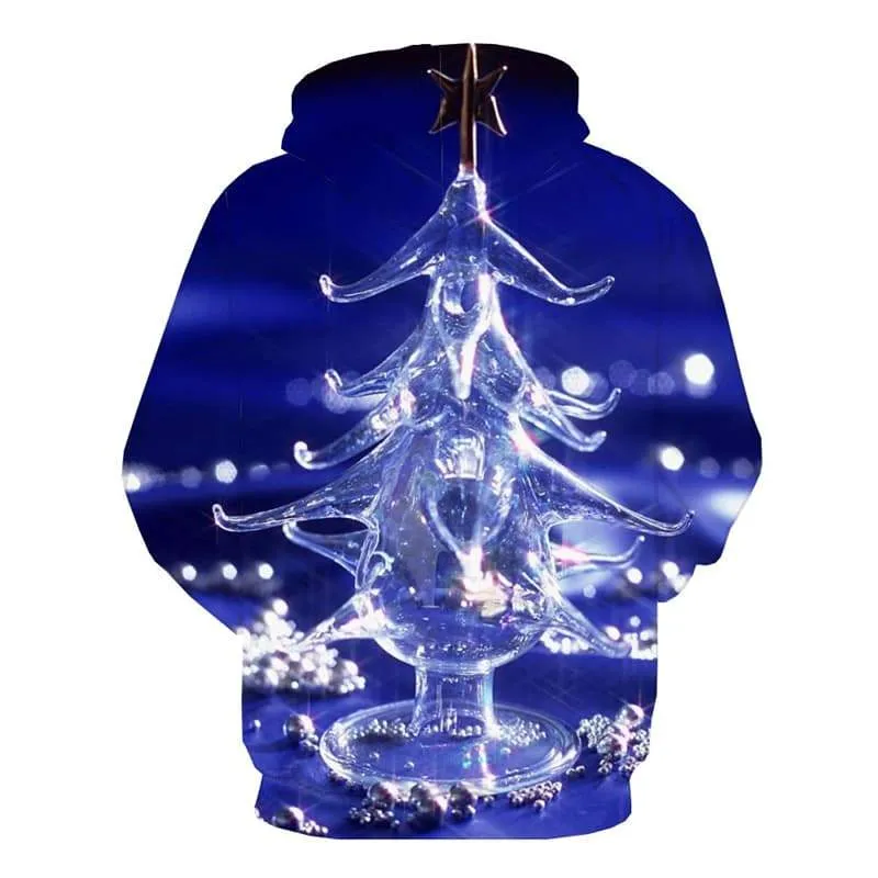 Christmas Sweatshirts men Christmas Tree Hooded Casual Party Hoody Anime