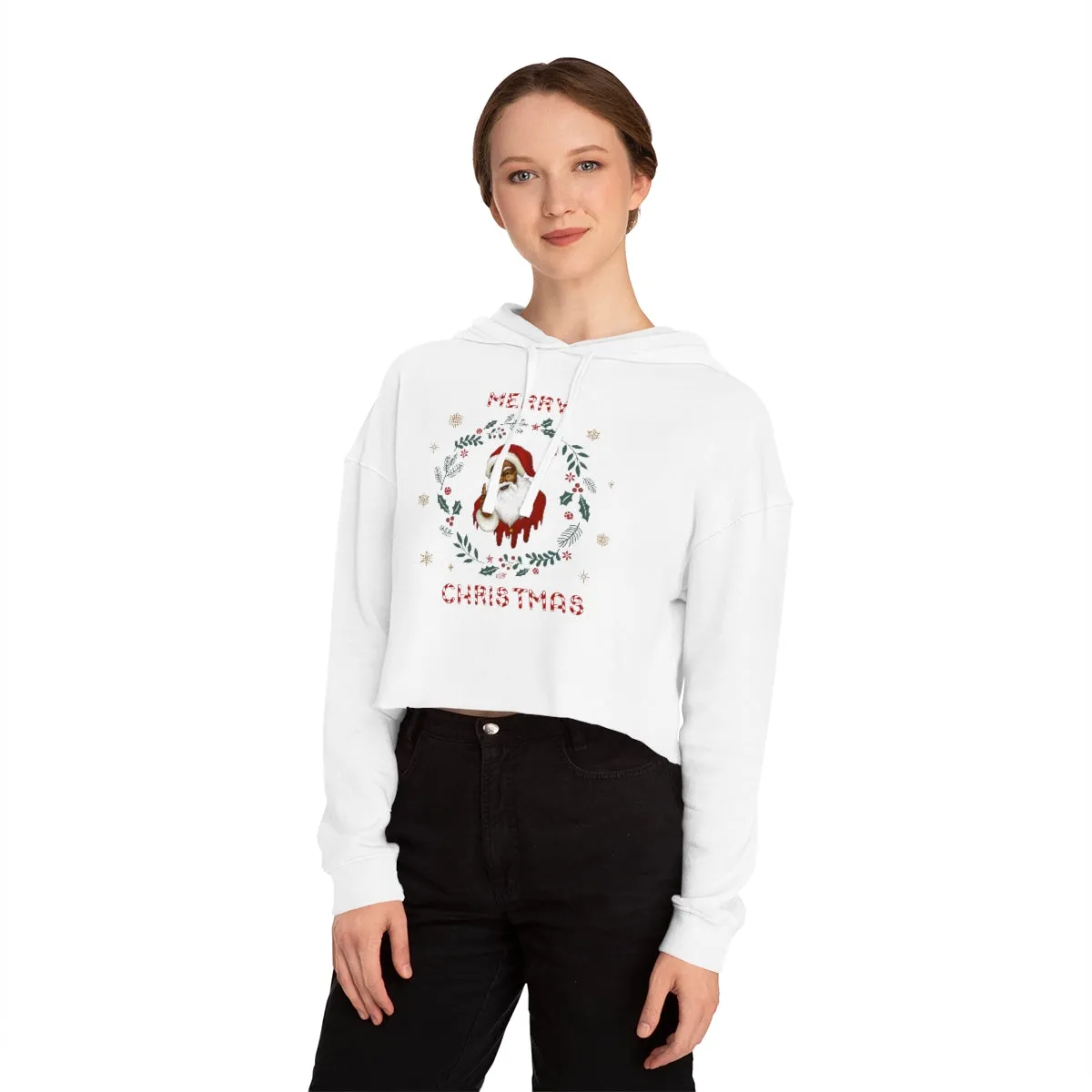 Christmas Women’s Cropped Hooded Sweatshirt