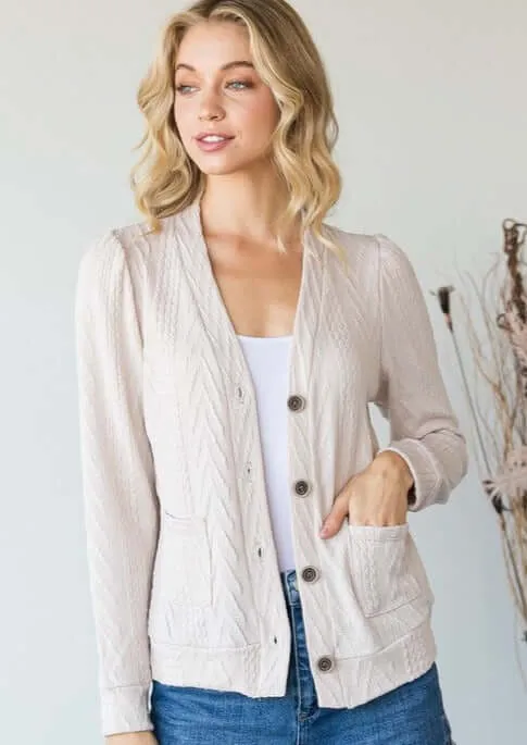 Classy Casual Button Down Cardigan - Clearance Final Sale