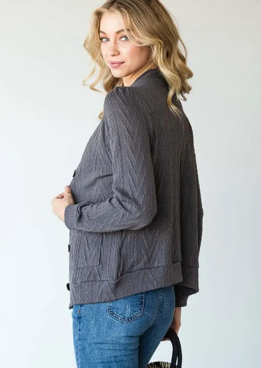 Classy Casual Button Down Cardigan - Clearance Final Sale