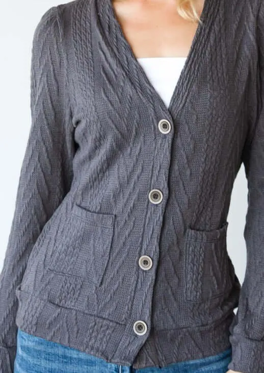 Classy Casual Button Down Cardigan - Clearance Final Sale