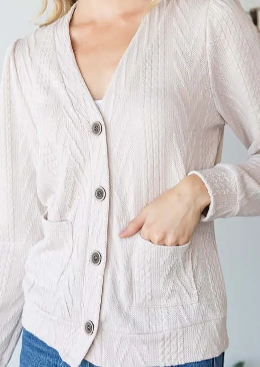 Classy Casual Button Down Cardigan - Clearance Final Sale