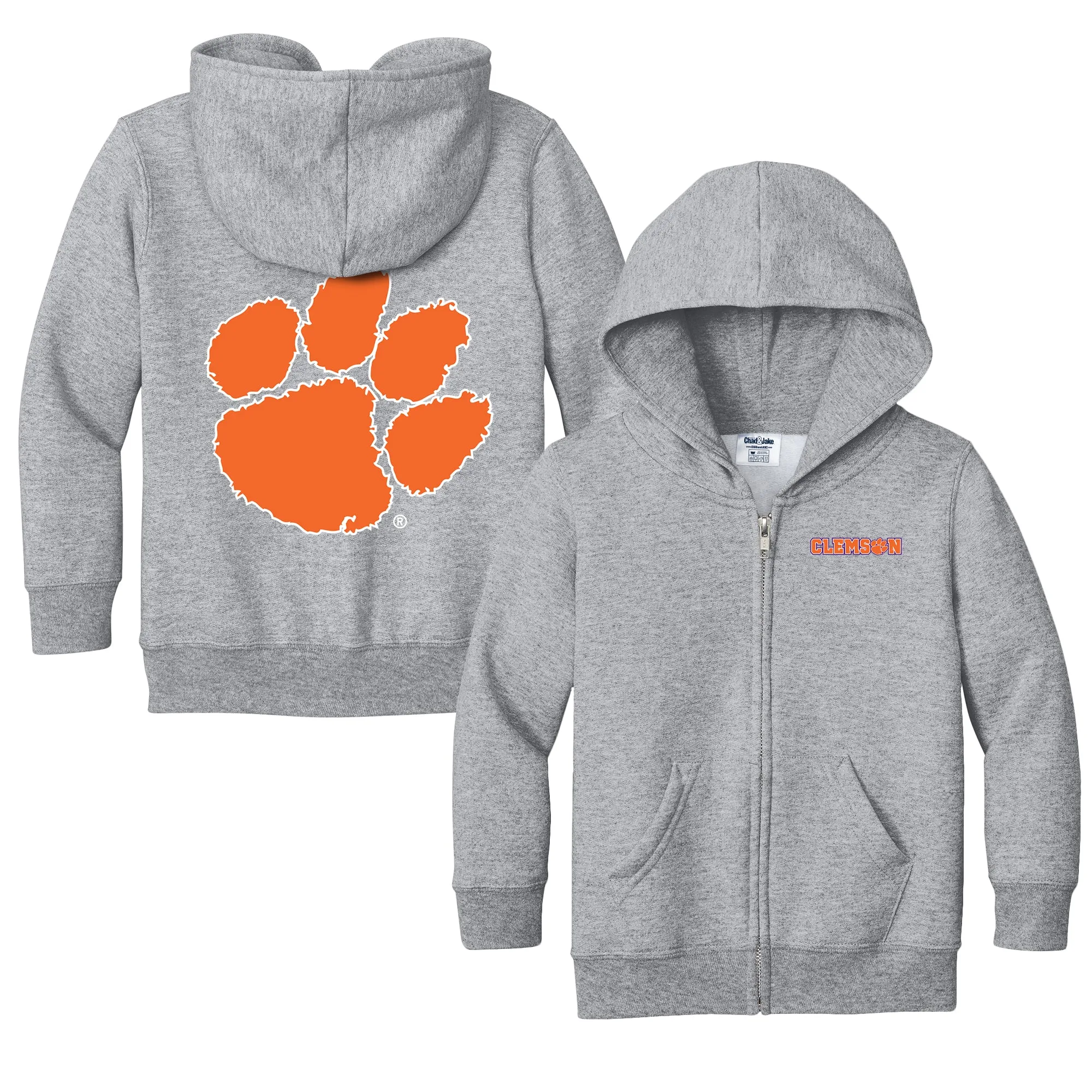 Clemson Tigers Logo Toddler Full-Zip Sweatshirt