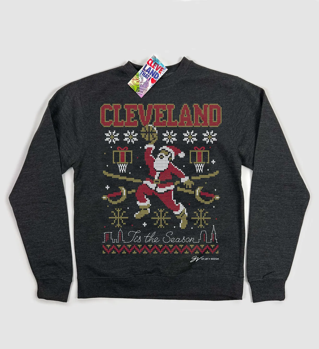 Cleveland Christmas Santa Basketball Crew