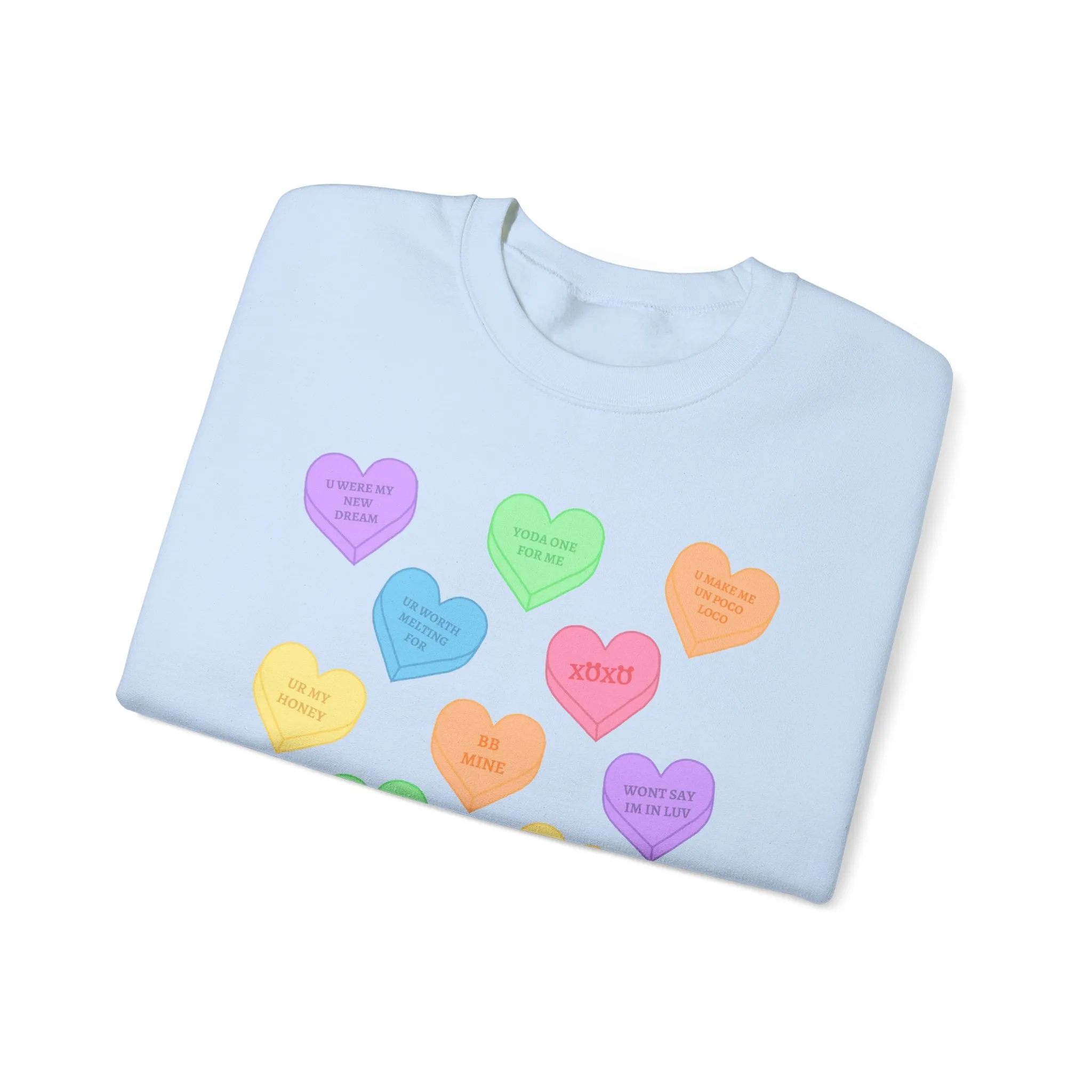 Conversation Hearts Unisex Crewneck