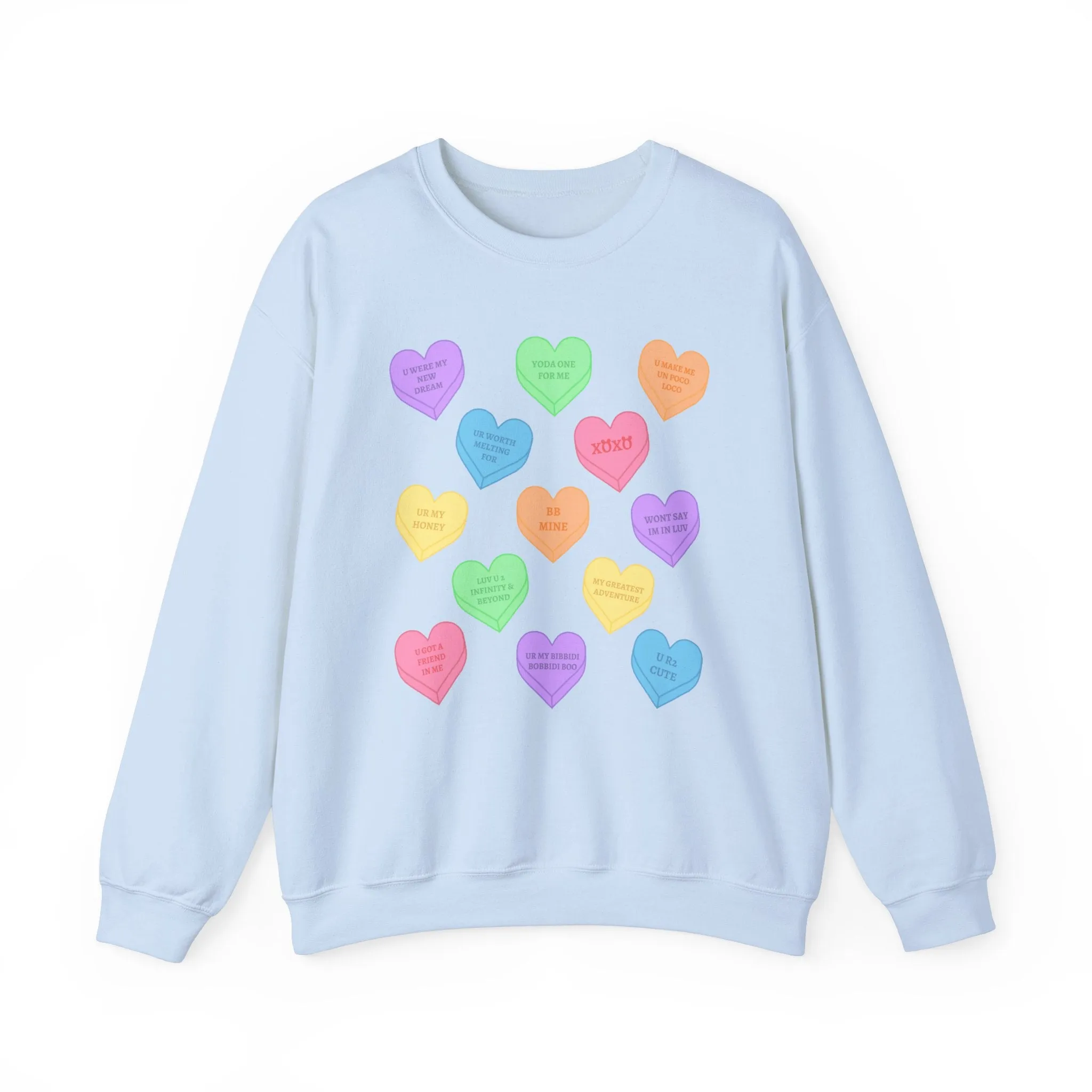 Conversation Hearts Unisex Crewneck