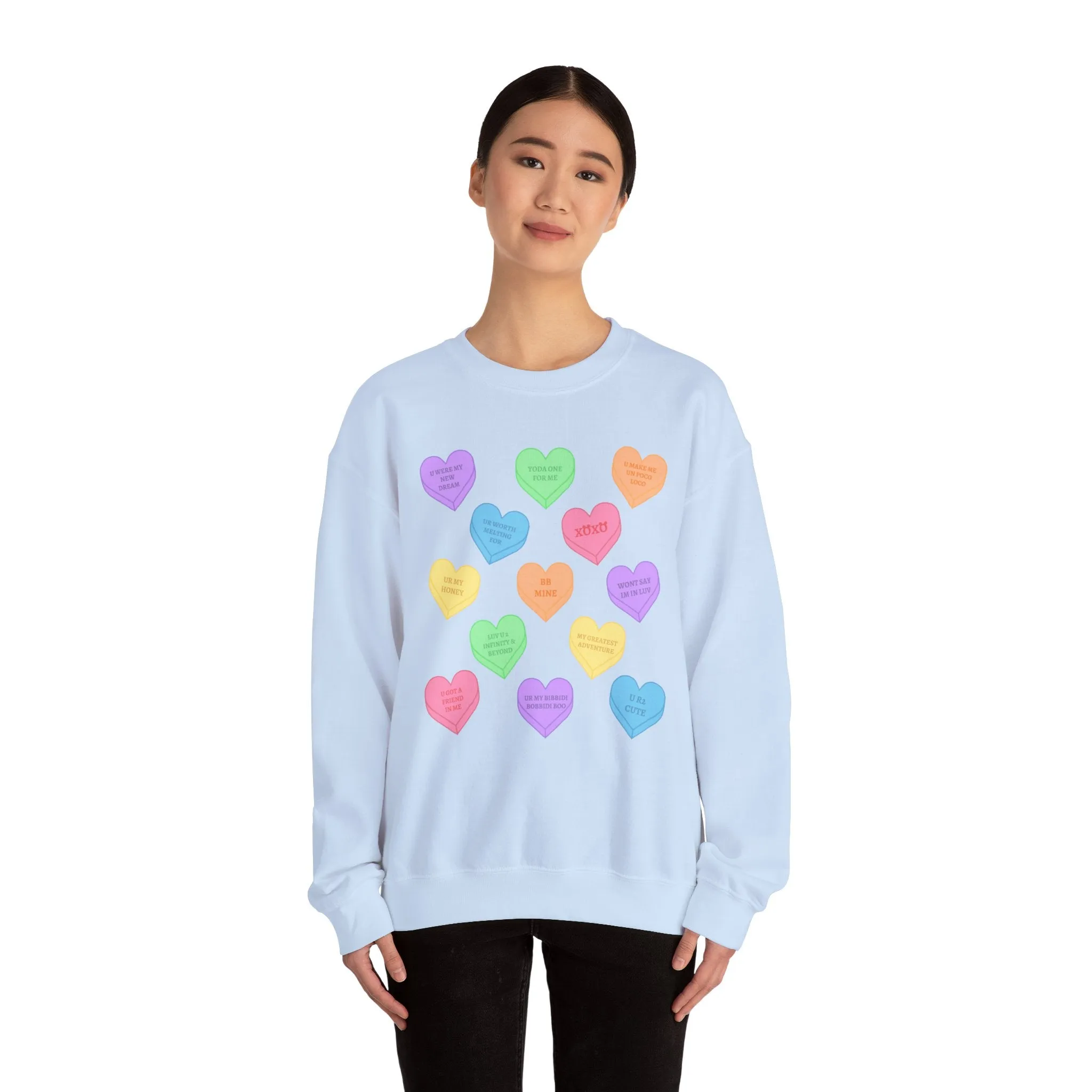 Conversation Hearts Unisex Crewneck