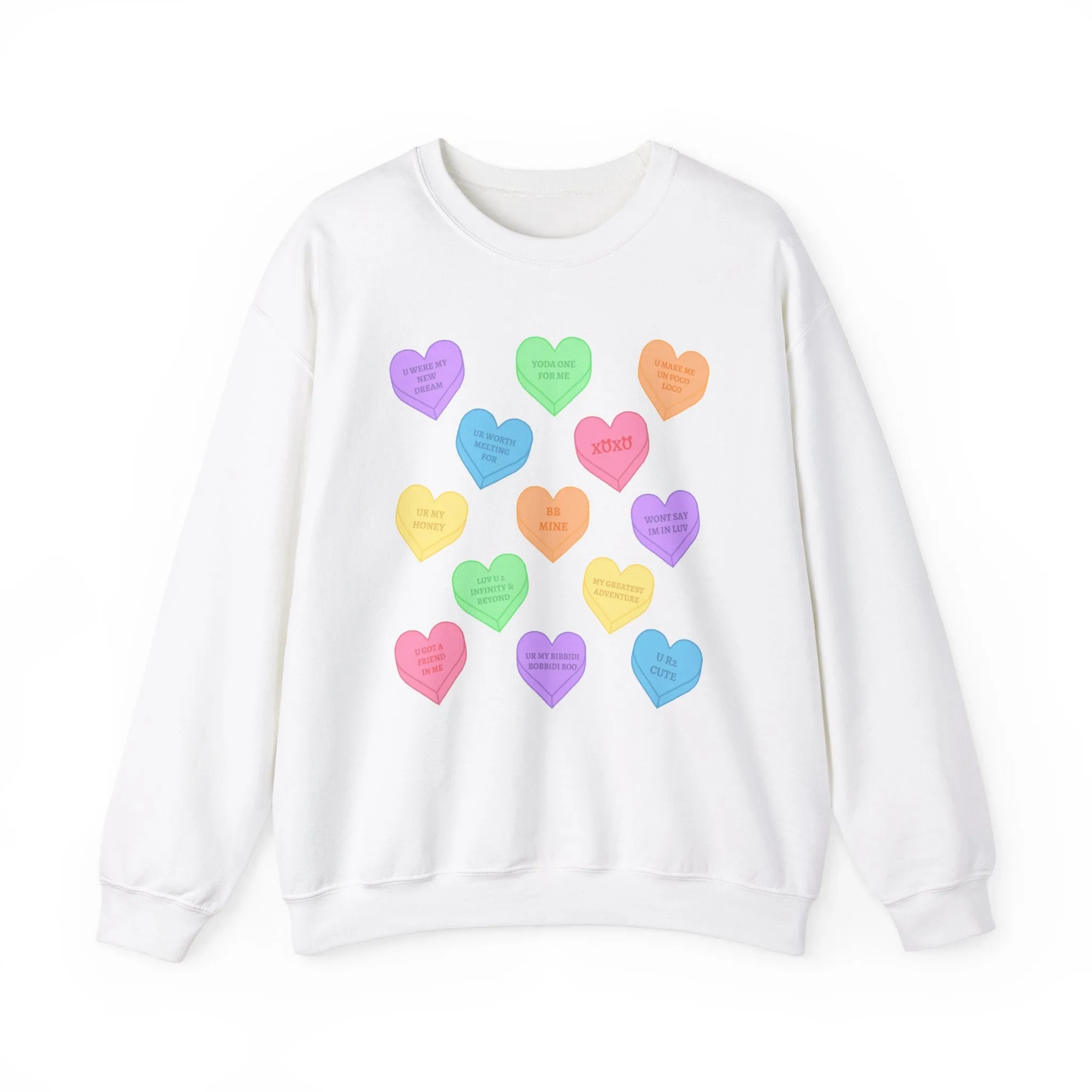 Conversation Hearts Unisex Crewneck