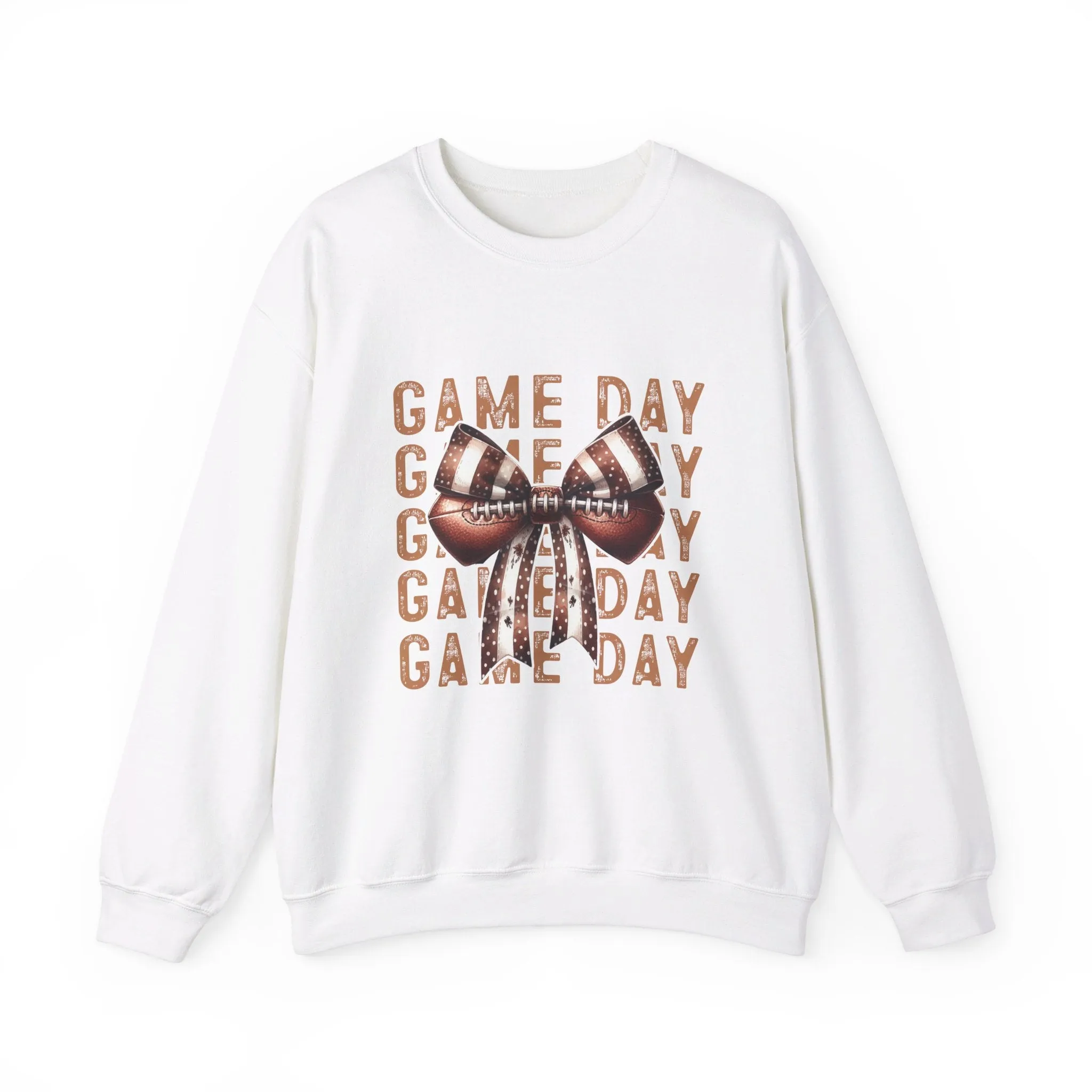 Coquette Game day Vibes Fall Football Sports Girly Unisex Heavy Blend™ Crewneck Sweatshirt