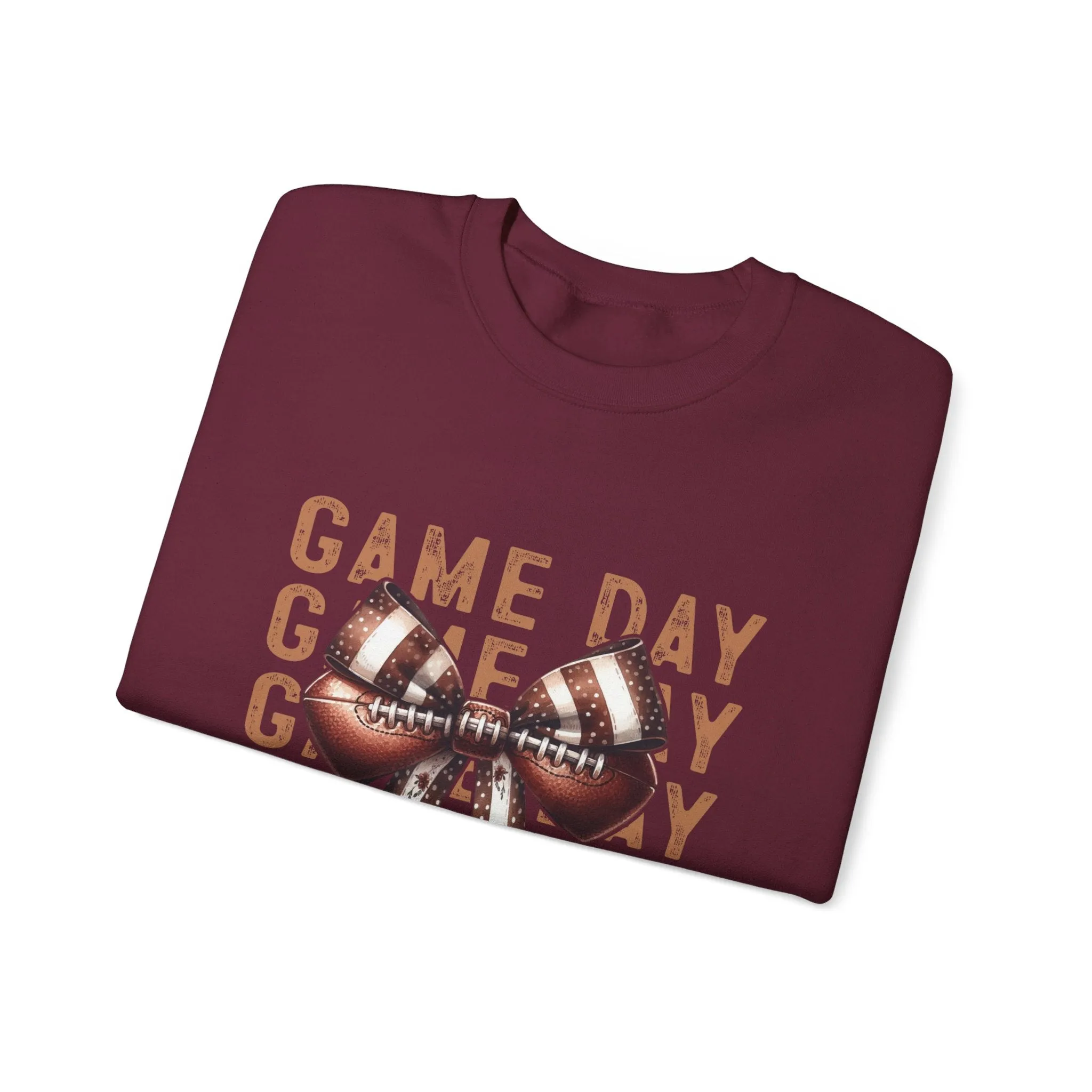 Coquette Game day Vibes Fall Football Sports Girly Unisex Heavy Blend™ Crewneck Sweatshirt