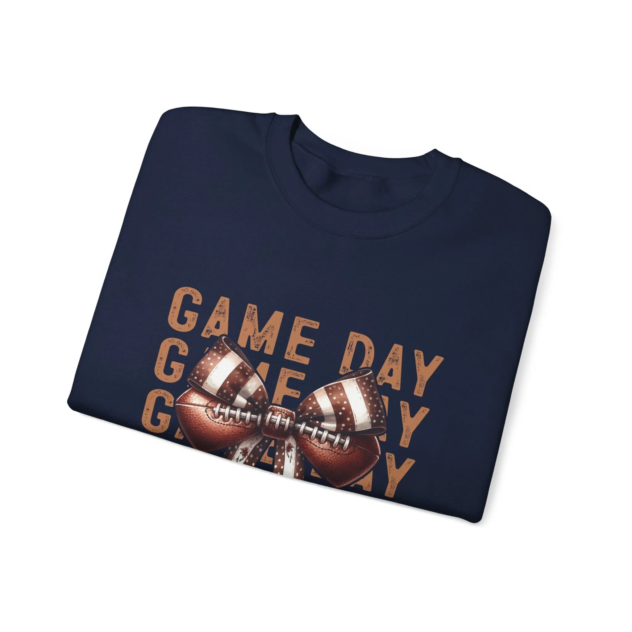 Coquette Game day Vibes Fall Football Sports Girly Unisex Heavy Blend™ Crewneck Sweatshirt