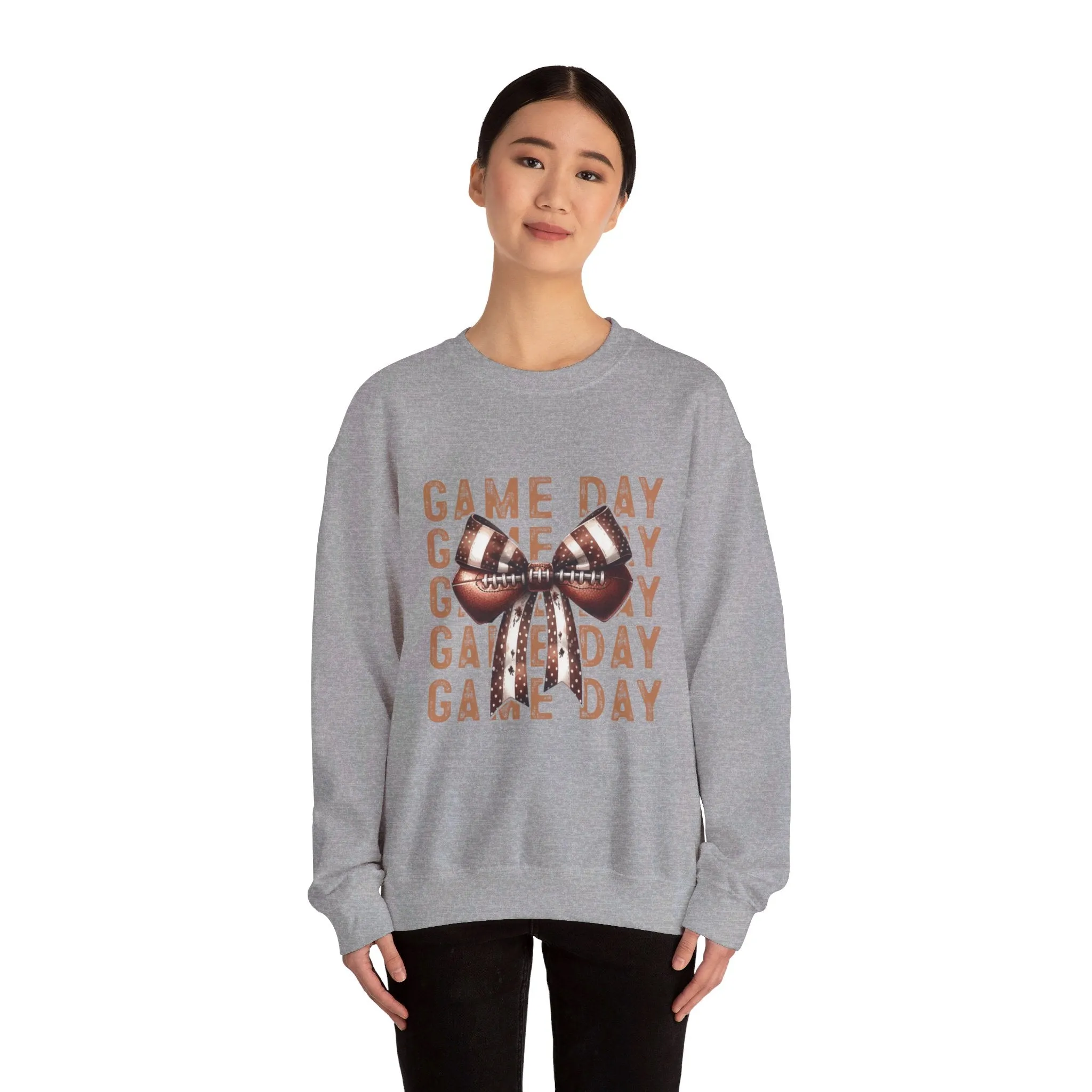 Coquette Game day Vibes Fall Football Sports Girly Unisex Heavy Blend™ Crewneck Sweatshirt