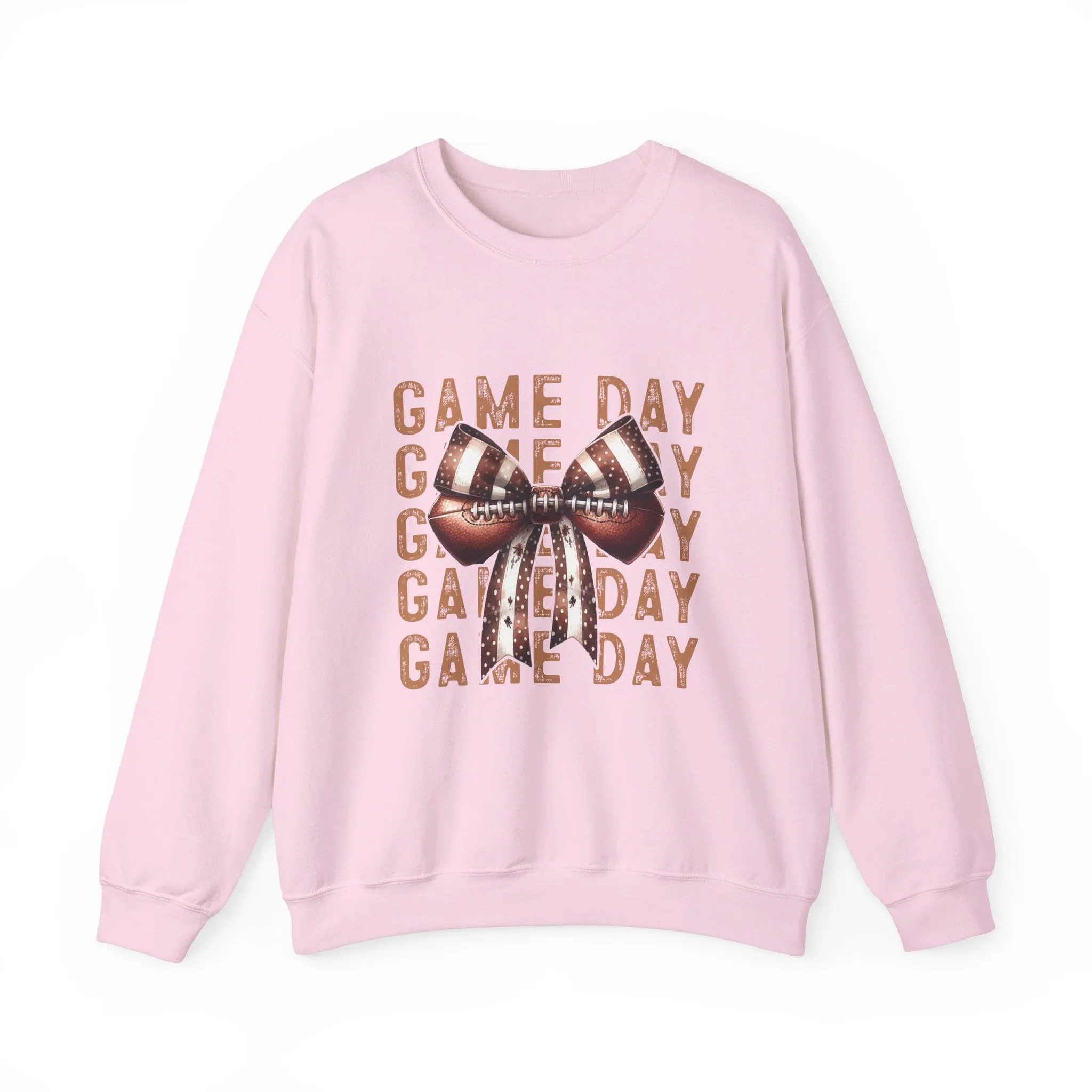 Coquette Game day Vibes Fall Football Sports Girly Unisex Heavy Blend™ Crewneck Sweatshirt