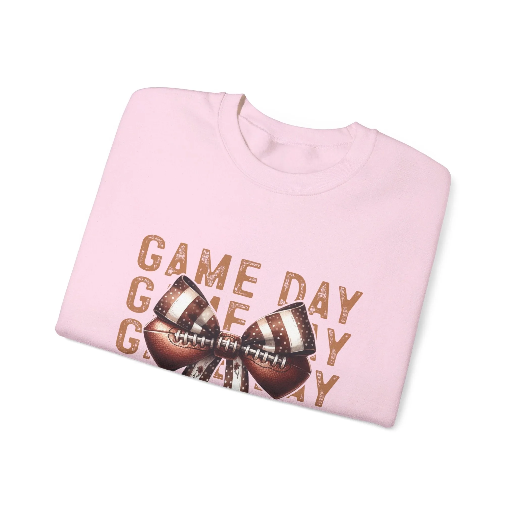 Coquette Game day Vibes Fall Football Sports Girly Unisex Heavy Blend™ Crewneck Sweatshirt