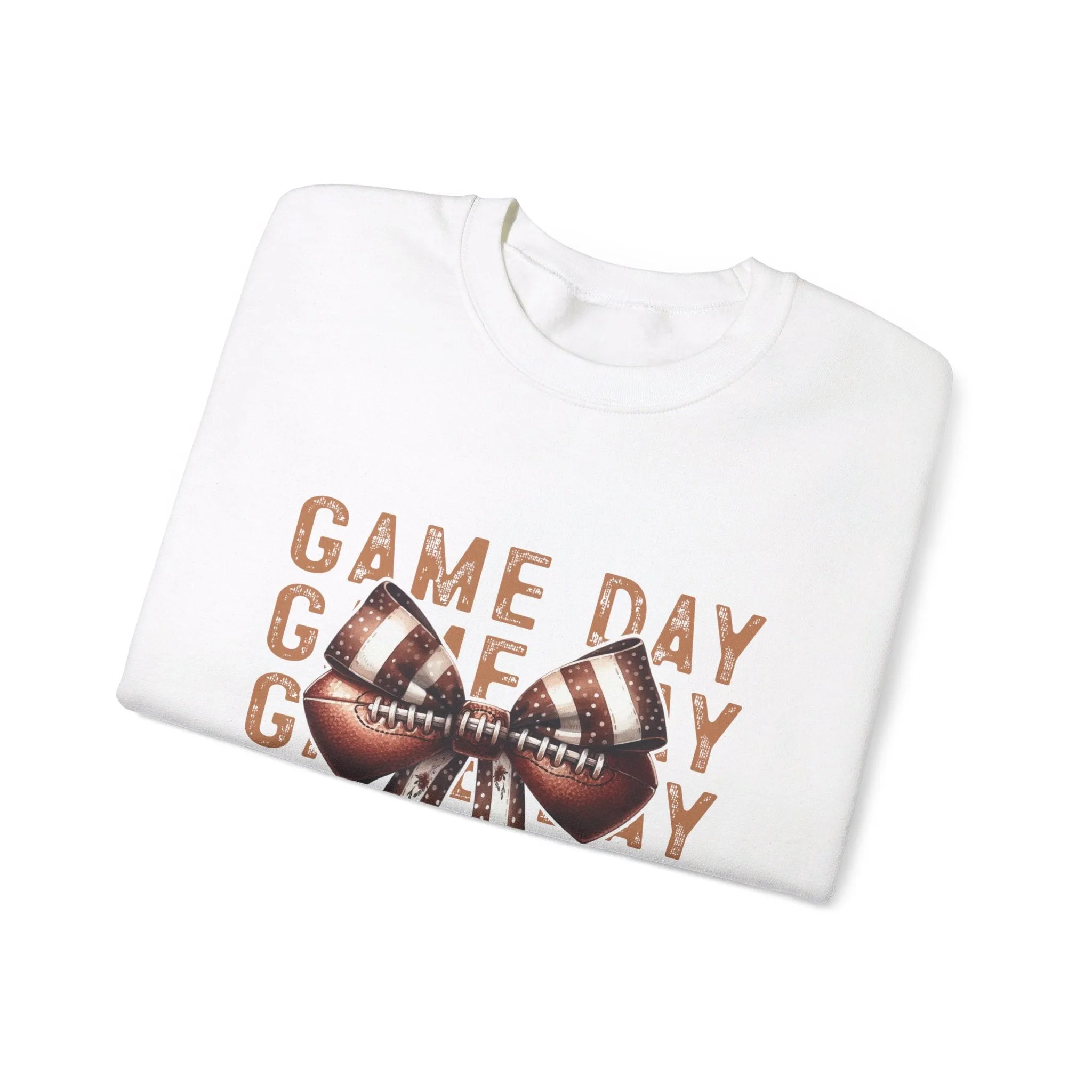 Coquette Game day Vibes Fall Football Sports Girly Unisex Heavy Blend™ Crewneck Sweatshirt