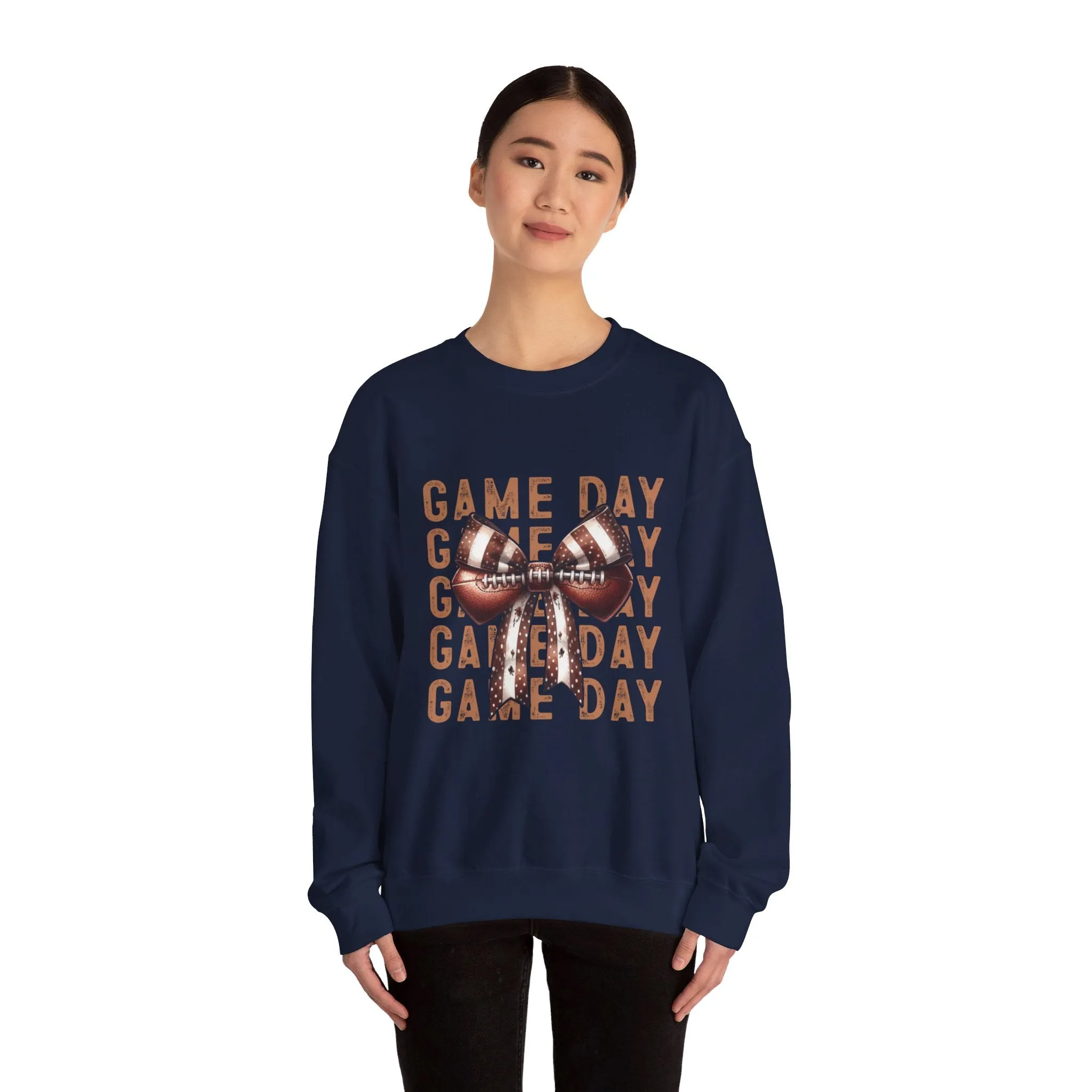 Coquette Game day Vibes Fall Football Sports Girly Unisex Heavy Blend™ Crewneck Sweatshirt