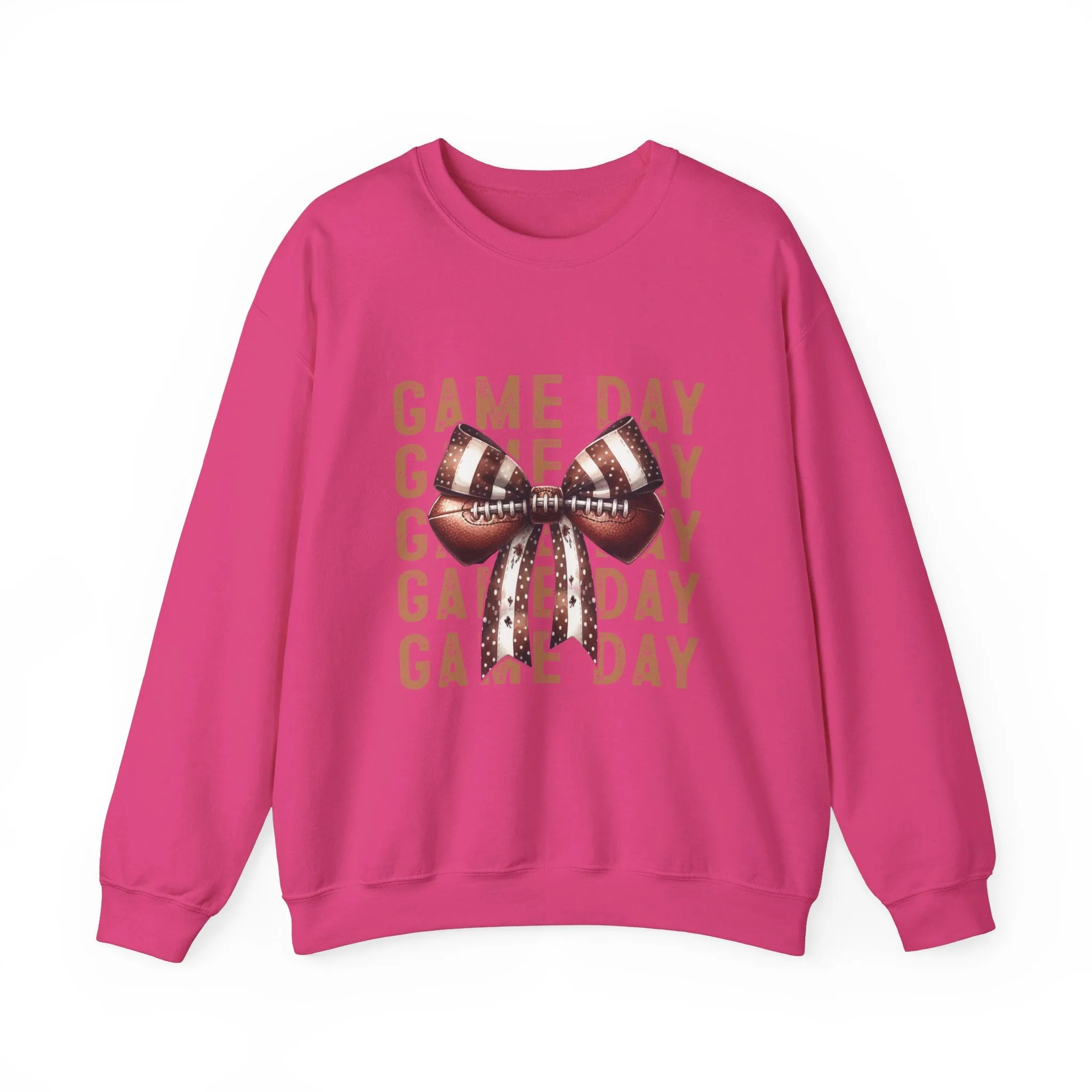 Coquette Game day Vibes Fall Football Sports Girly Unisex Heavy Blend™ Crewneck Sweatshirt