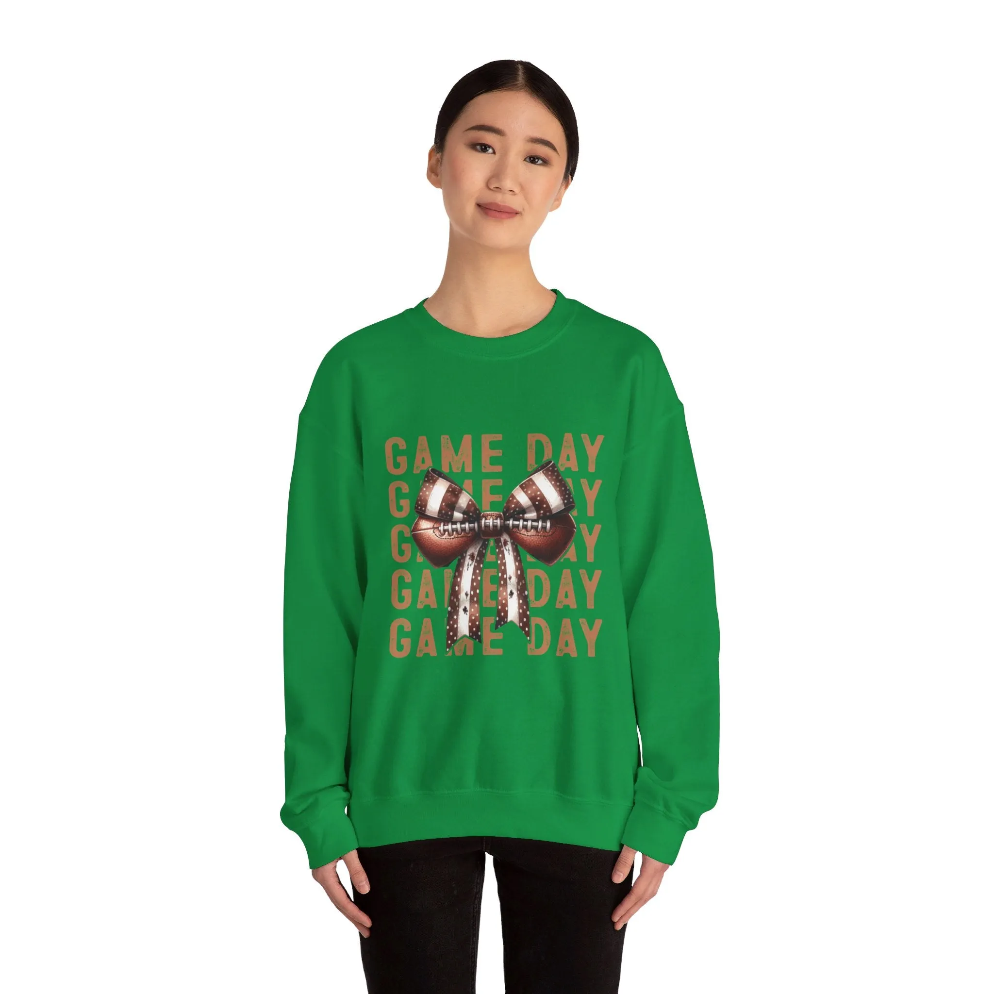 Coquette Game day Vibes Fall Football Sports Girly Unisex Heavy Blend™ Crewneck Sweatshirt