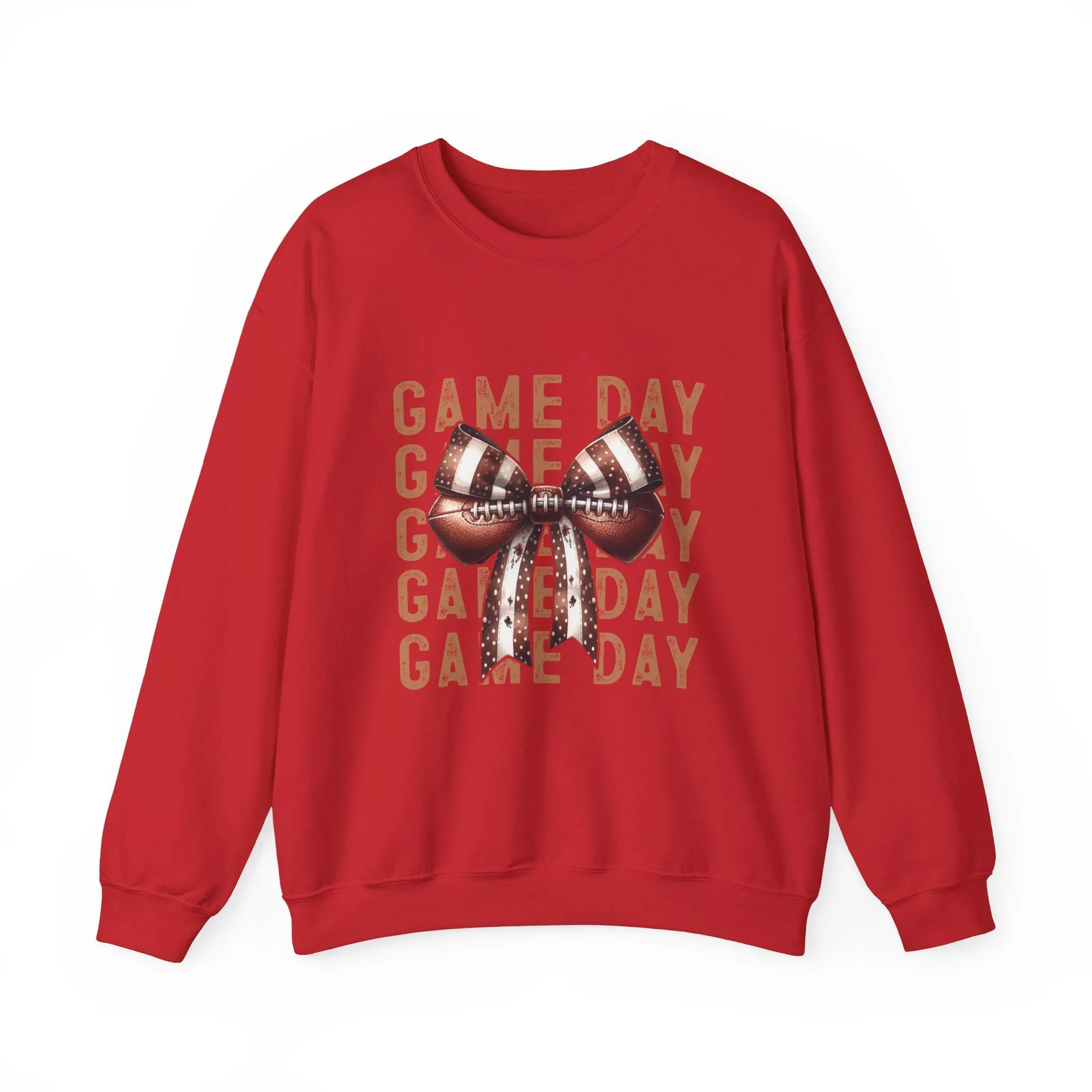 Coquette Game day Vibes Fall Football Sports Girly Unisex Heavy Blend™ Crewneck Sweatshirt