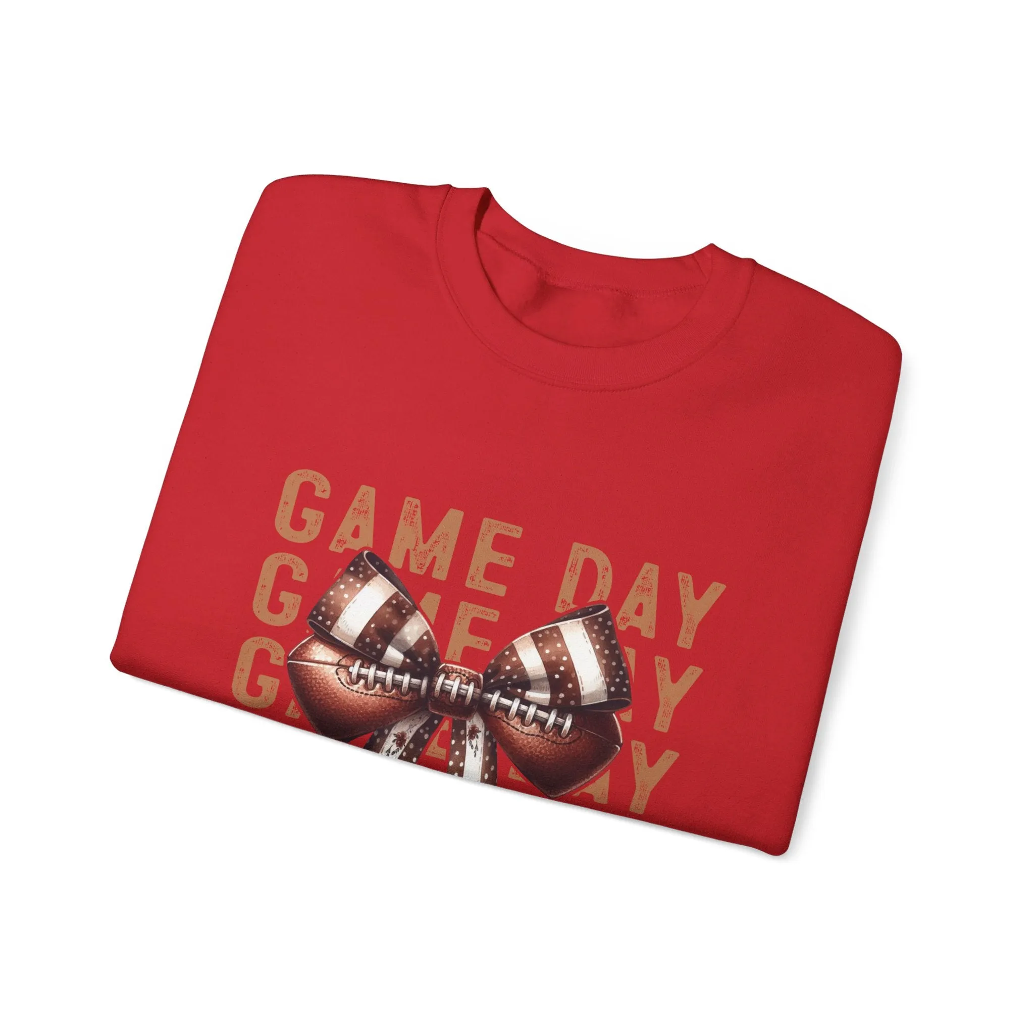 Coquette Game day Vibes Fall Football Sports Girly Unisex Heavy Blend™ Crewneck Sweatshirt