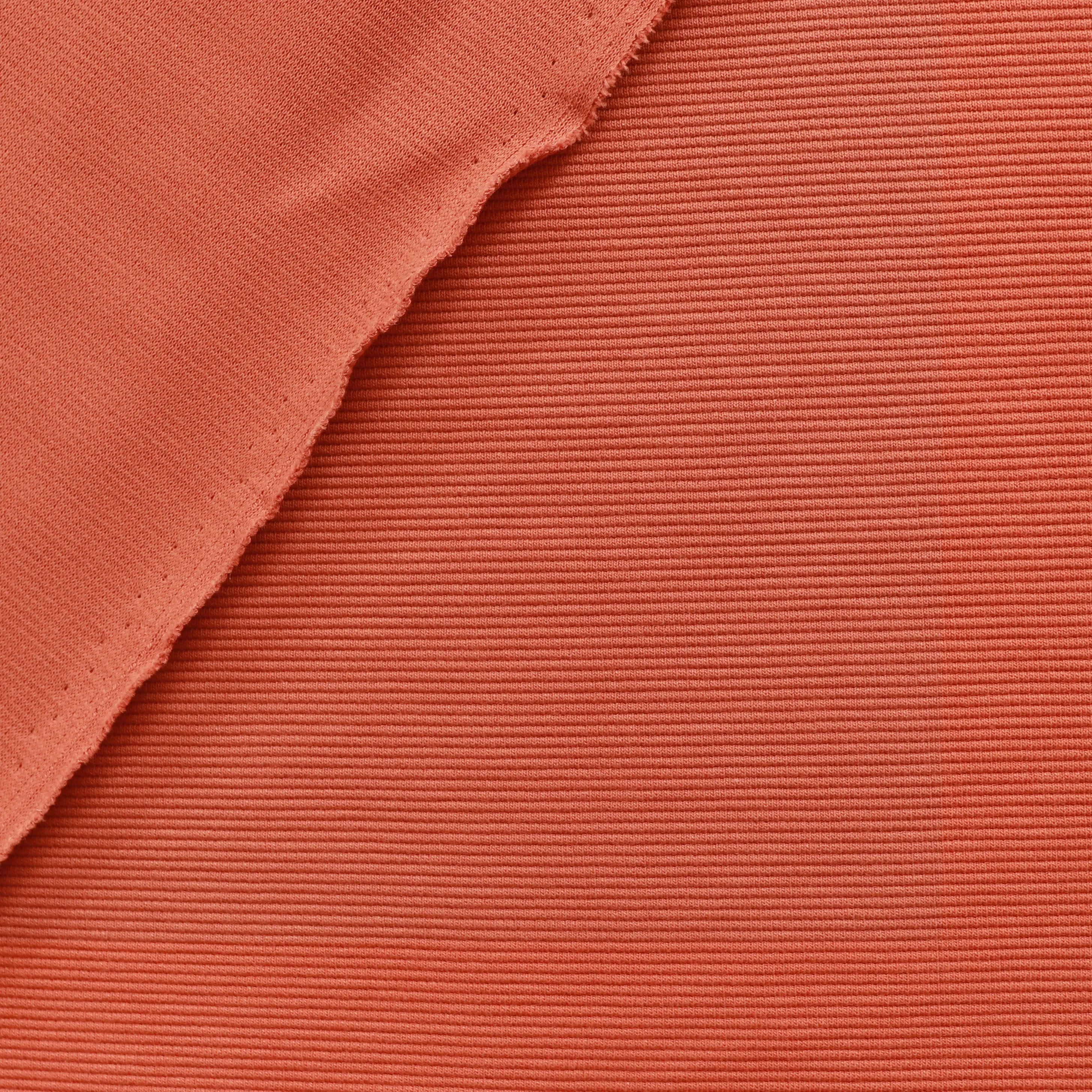 Cotton Ottoman Rib Jersey - Terracotta