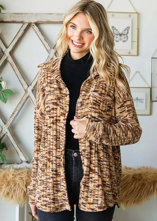 Cozy Teddy Bear Button Down Cardigan Made in USA - Clearance Final Sale