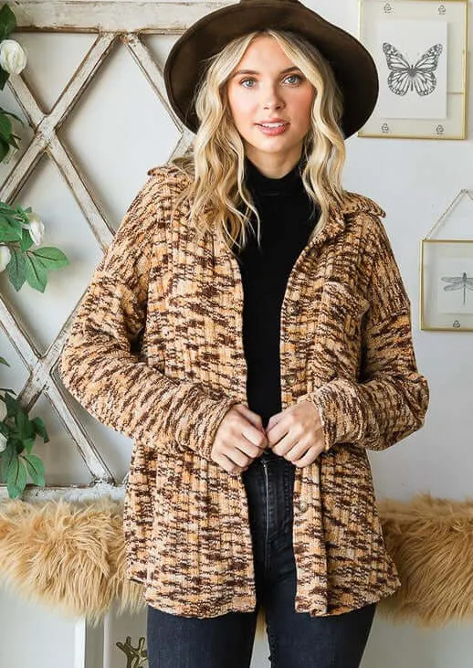 Cozy Teddy Bear Button Down Cardigan Made in USA - Clearance Final Sale